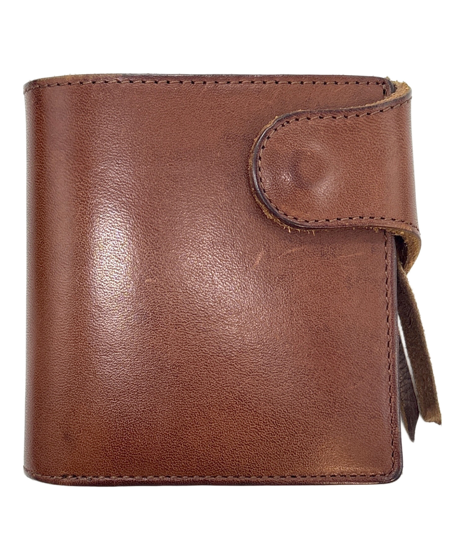 PORTER 二つ折り財布 ブラウン 中古・古着通販】PORTER (ポーター) 2つ折り革財布 ブラウン