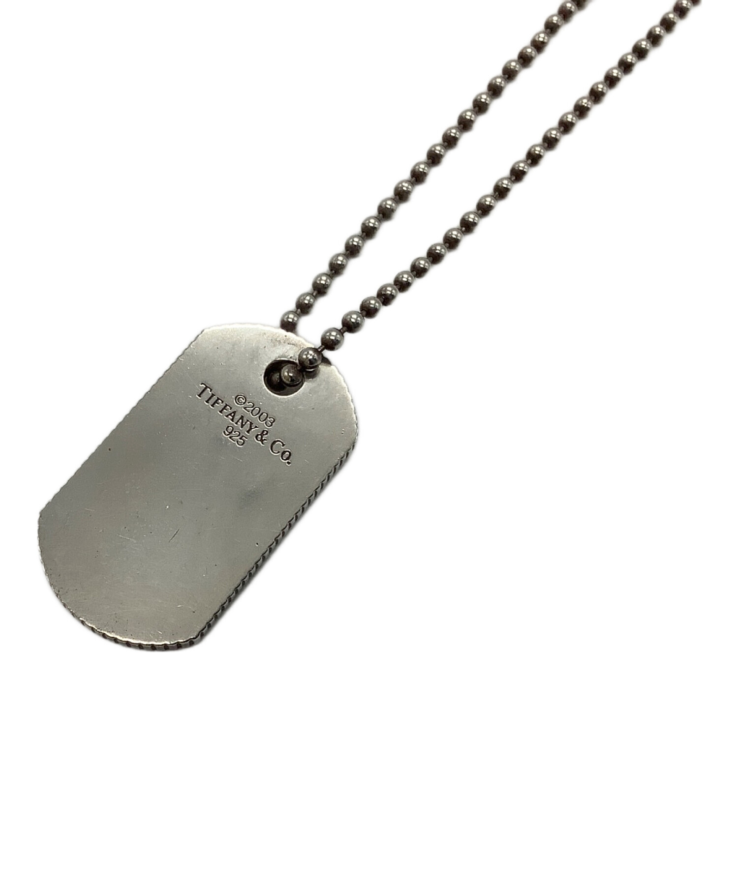 Tiffany & Co. 2003 ドッグタグネックレス 1円 TIFFANY＆Co ティファニー 2003 ドッグタグ コインエッジ SV925