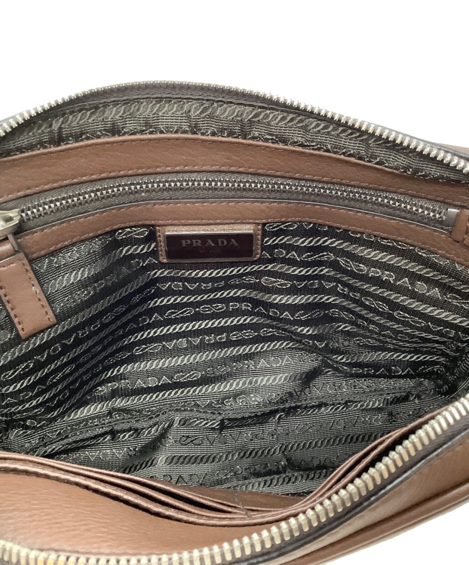 中古・古着通販】PRADA (プラダ) セカンドバッグ/PRADA ブラウン