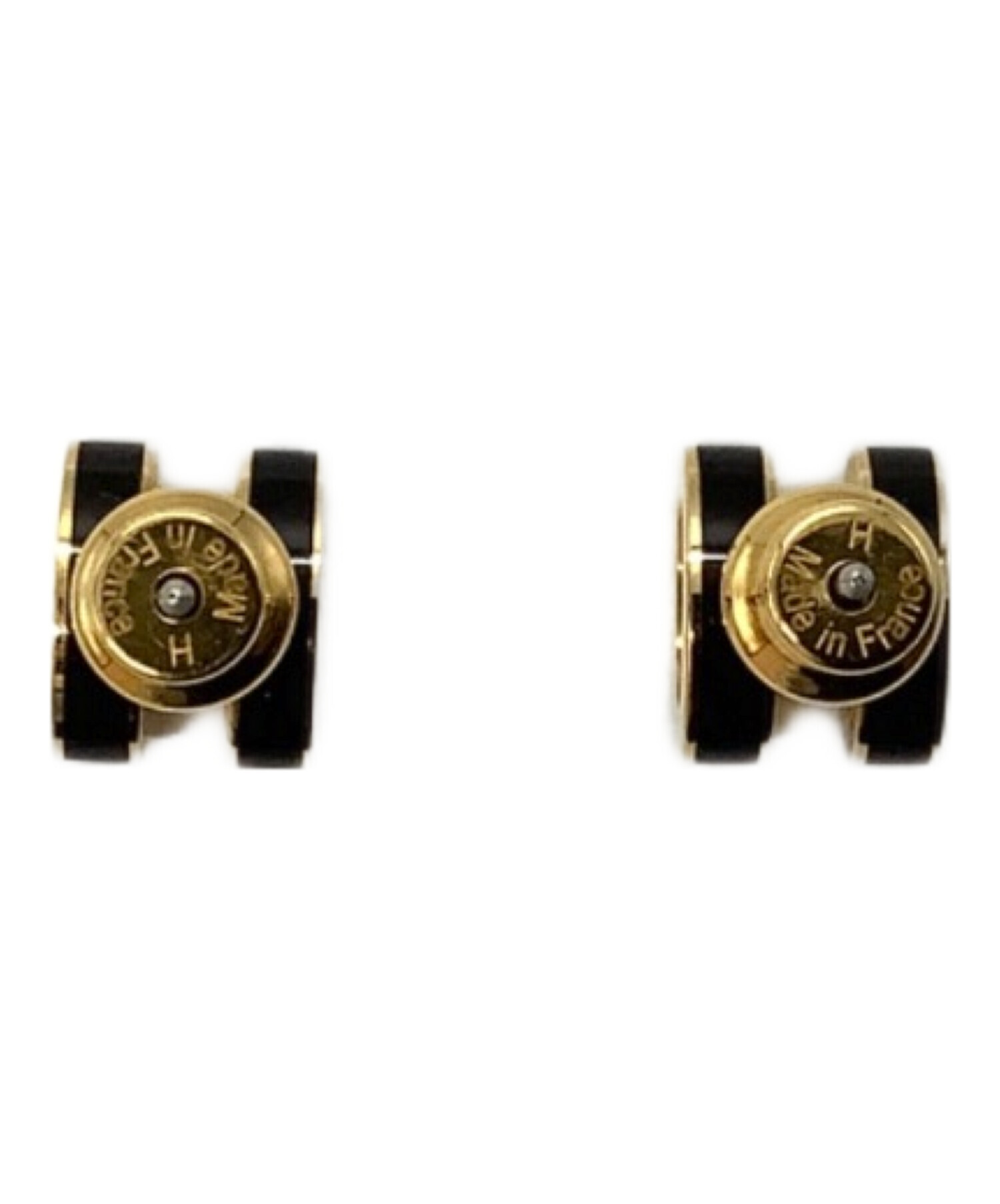 エルメス Mini POp ピアス (ゴールド & ブラック) 中古・古着通販】HERMES (エルメス) ピアス/ミニポップアッシュ