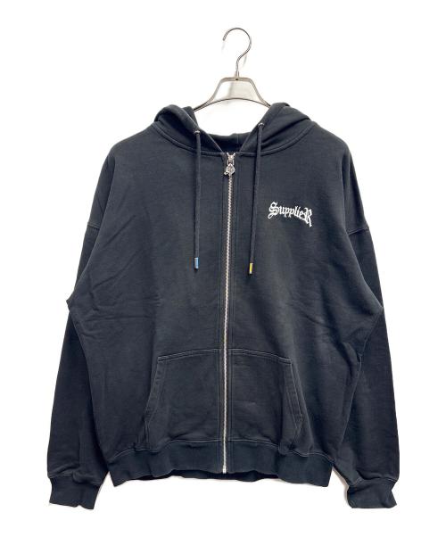 元値50000円】Supplier ブラック レザージャケット ジップパーカー