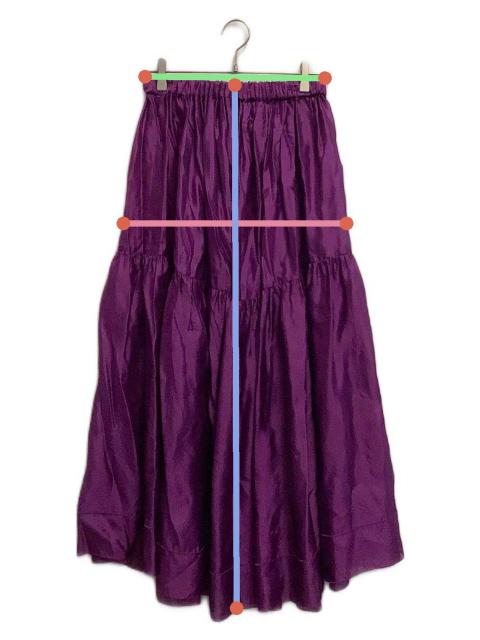 blamink ブラミンクシルクギャザーロングスカートネイビー36 新品未使用 BLAMINK - 【新品未使用】blamink ブラミンク シルクギャザー