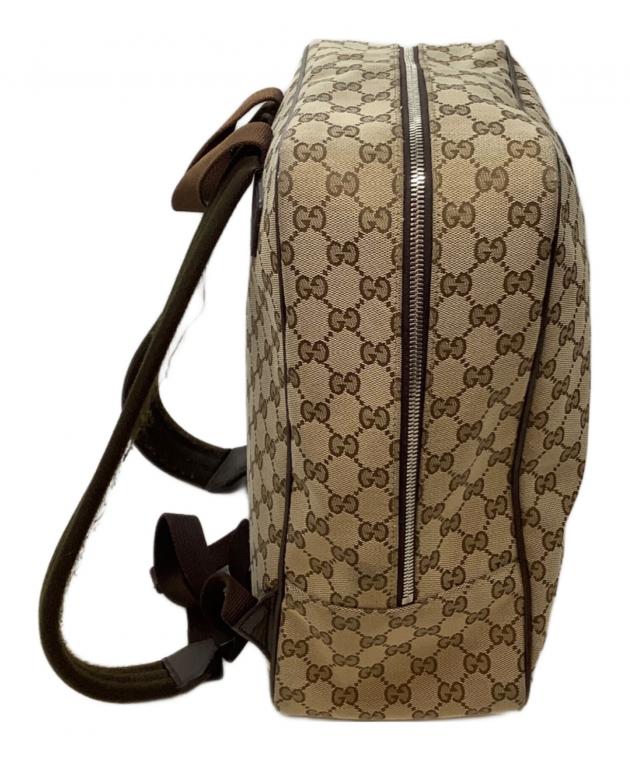 中古・古着通販】GUCCI (グッチ) リュック/GGキャンバス ベージュ