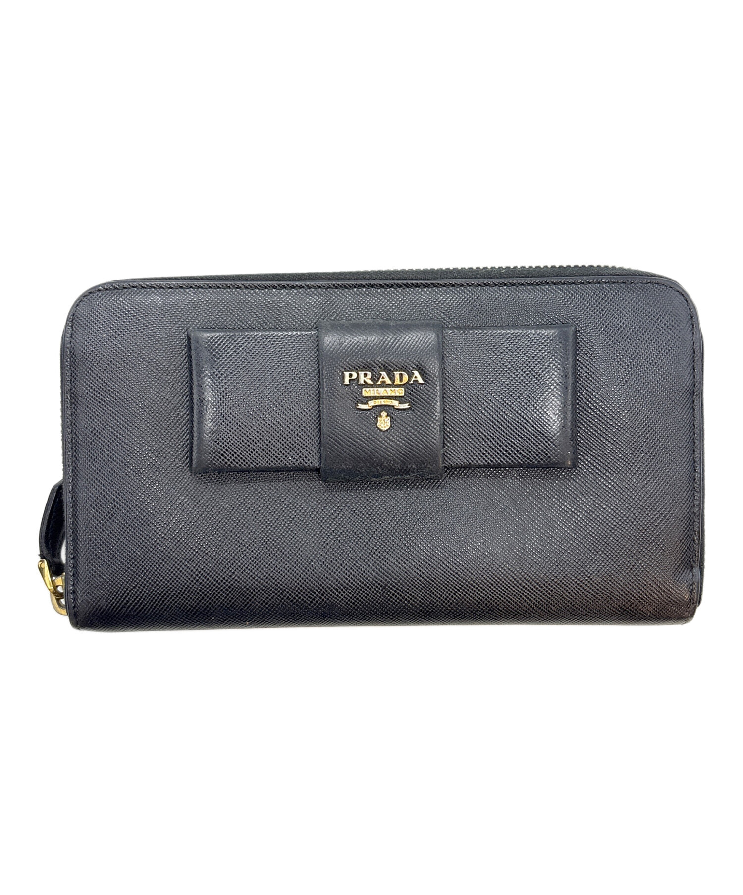 【プラダ】長財布 ブラック 中古品 中古・古着通販】PRADA (プラダ) 長財布 ブラック｜ブランド・古着通販