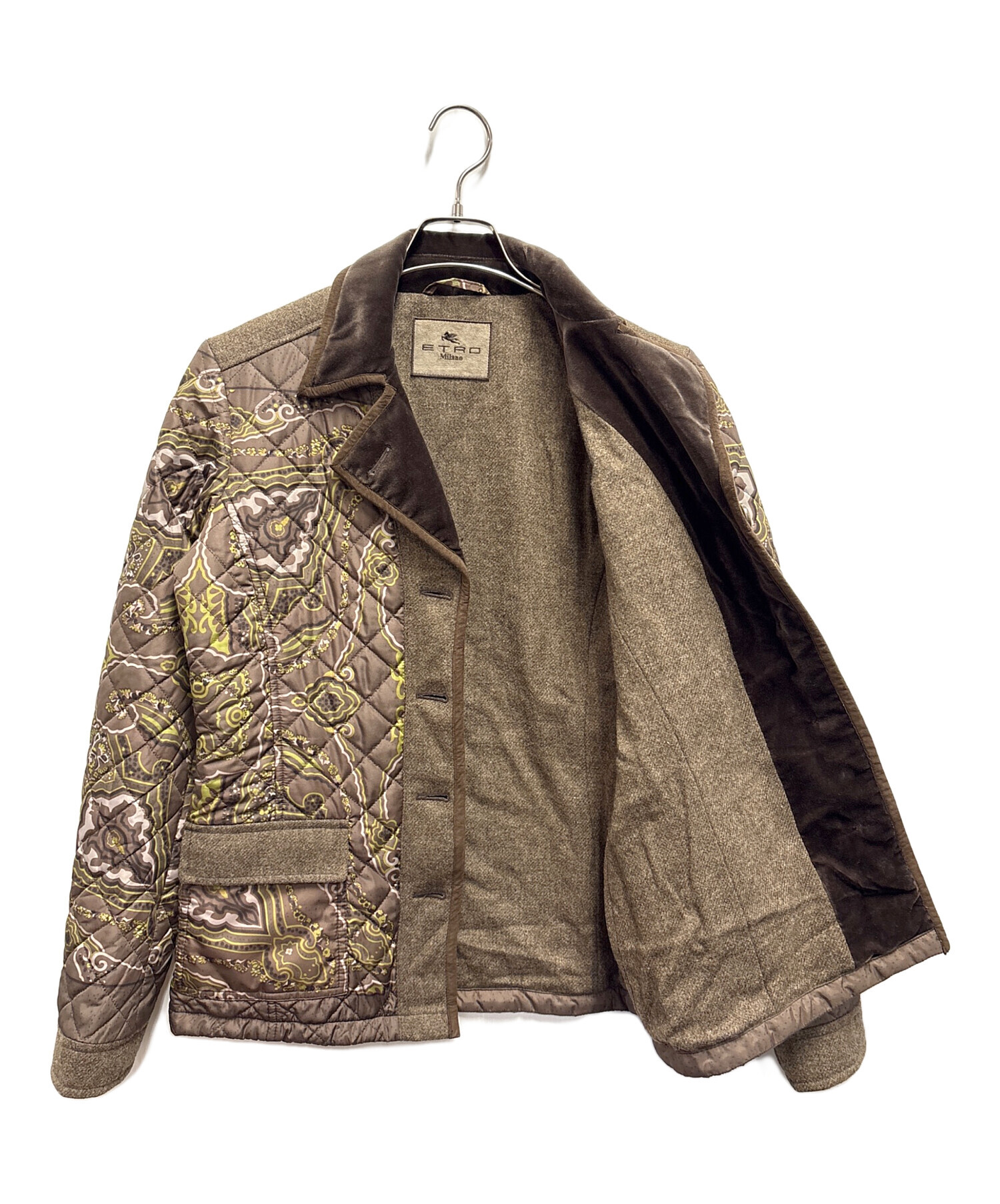 中古・古着通販】ETRO (エトロ) キルティングジャケット ブラウン 