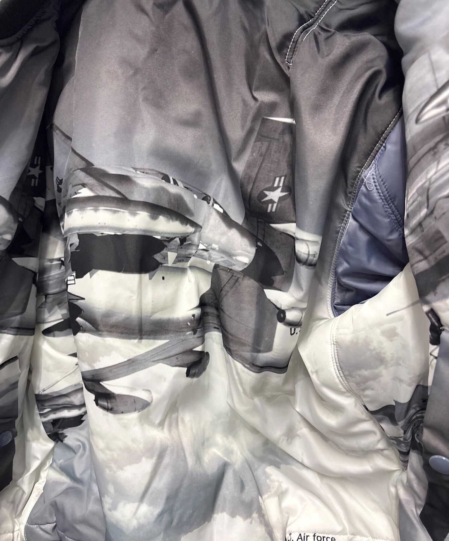 中古・古着通販】ALPHA (アルファ) MA-1ジャケット グレー サイズ:L