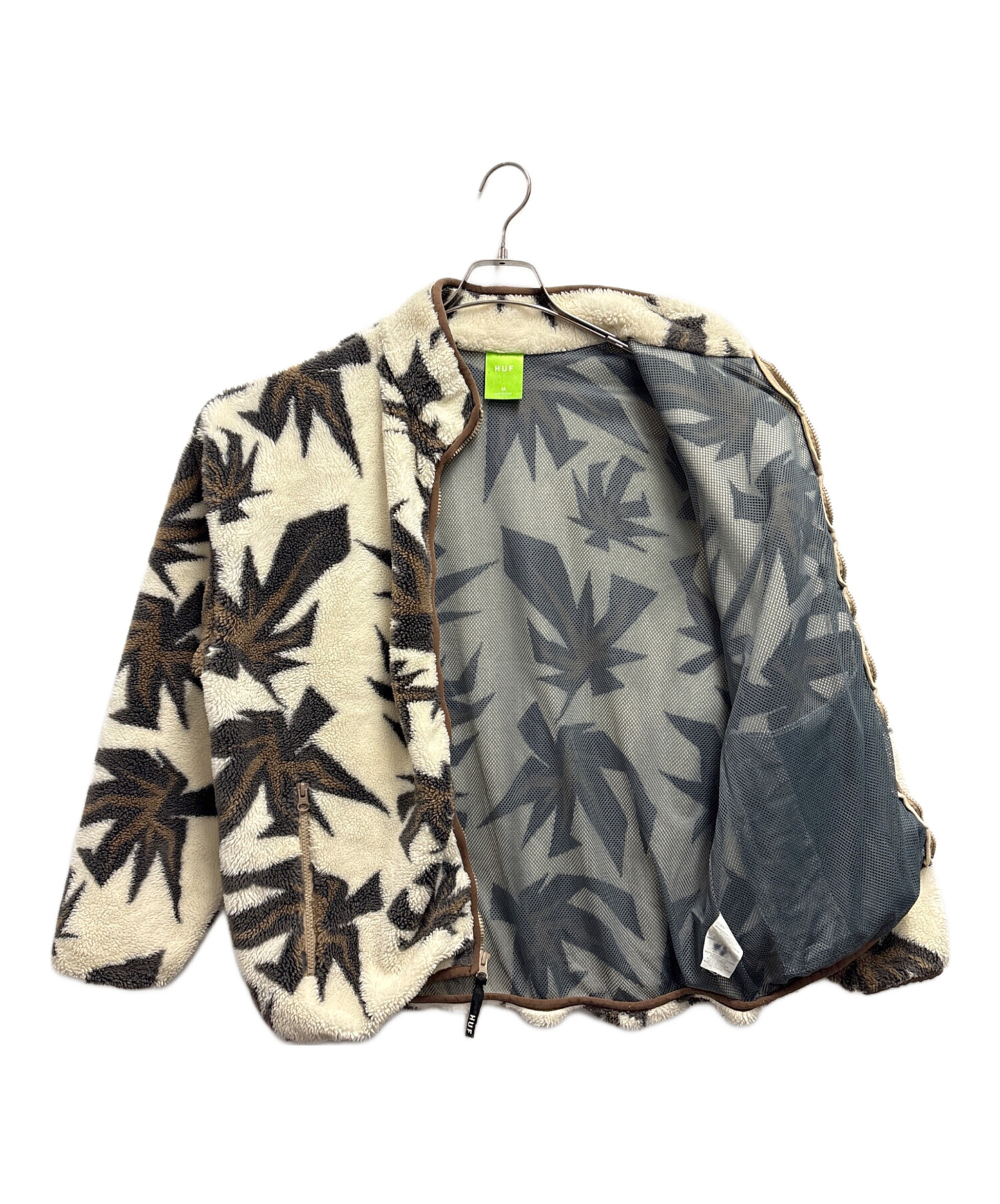 中古・古着通販】HUF (ハフ) ボアジャケット ホワイト サイズ:M