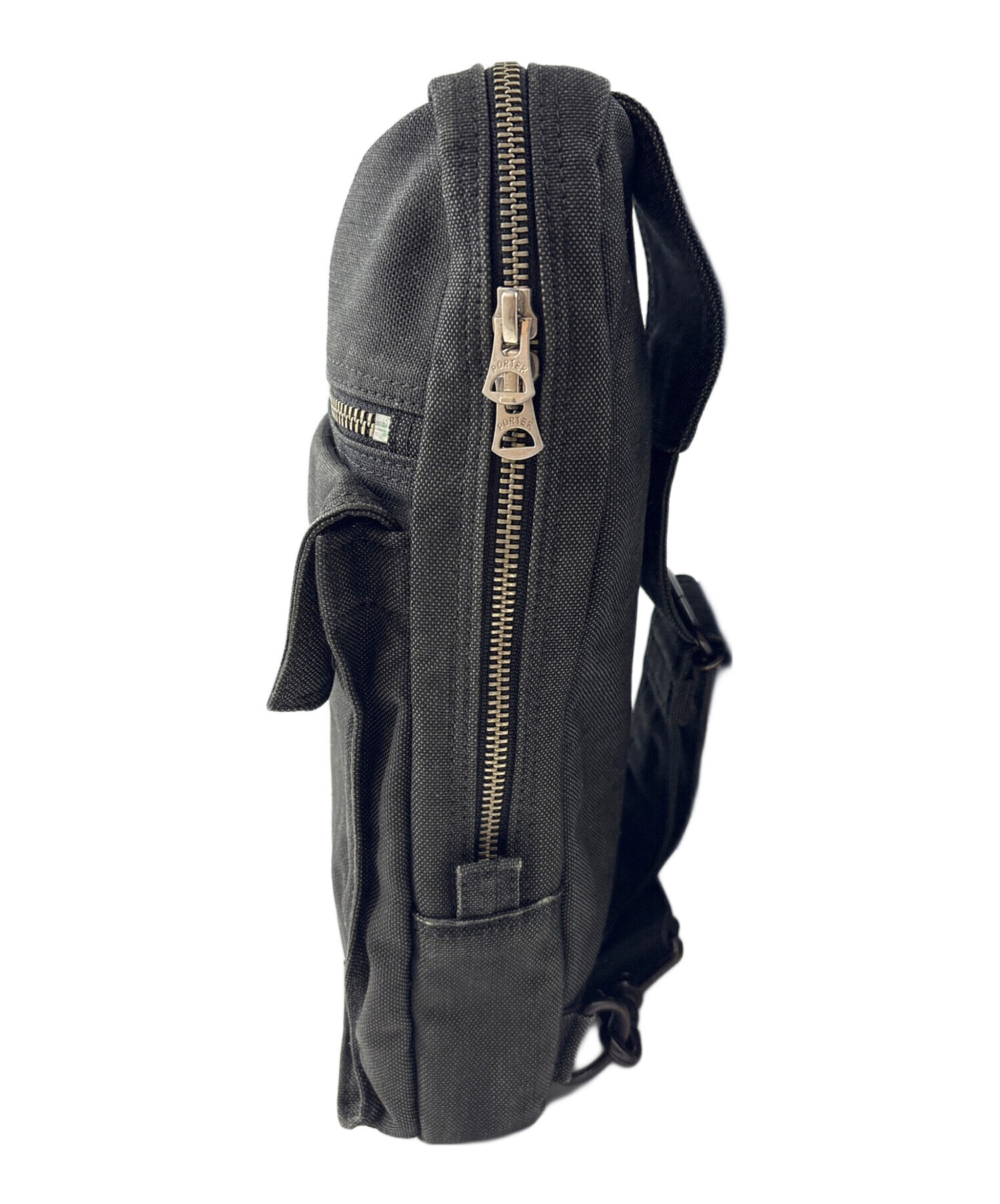 中古・古着通販】PORTER (ポーター) ボディーバッグ ブラック 中古・古着通販】PORTER (ポーター) ボディーバッグ ブラック