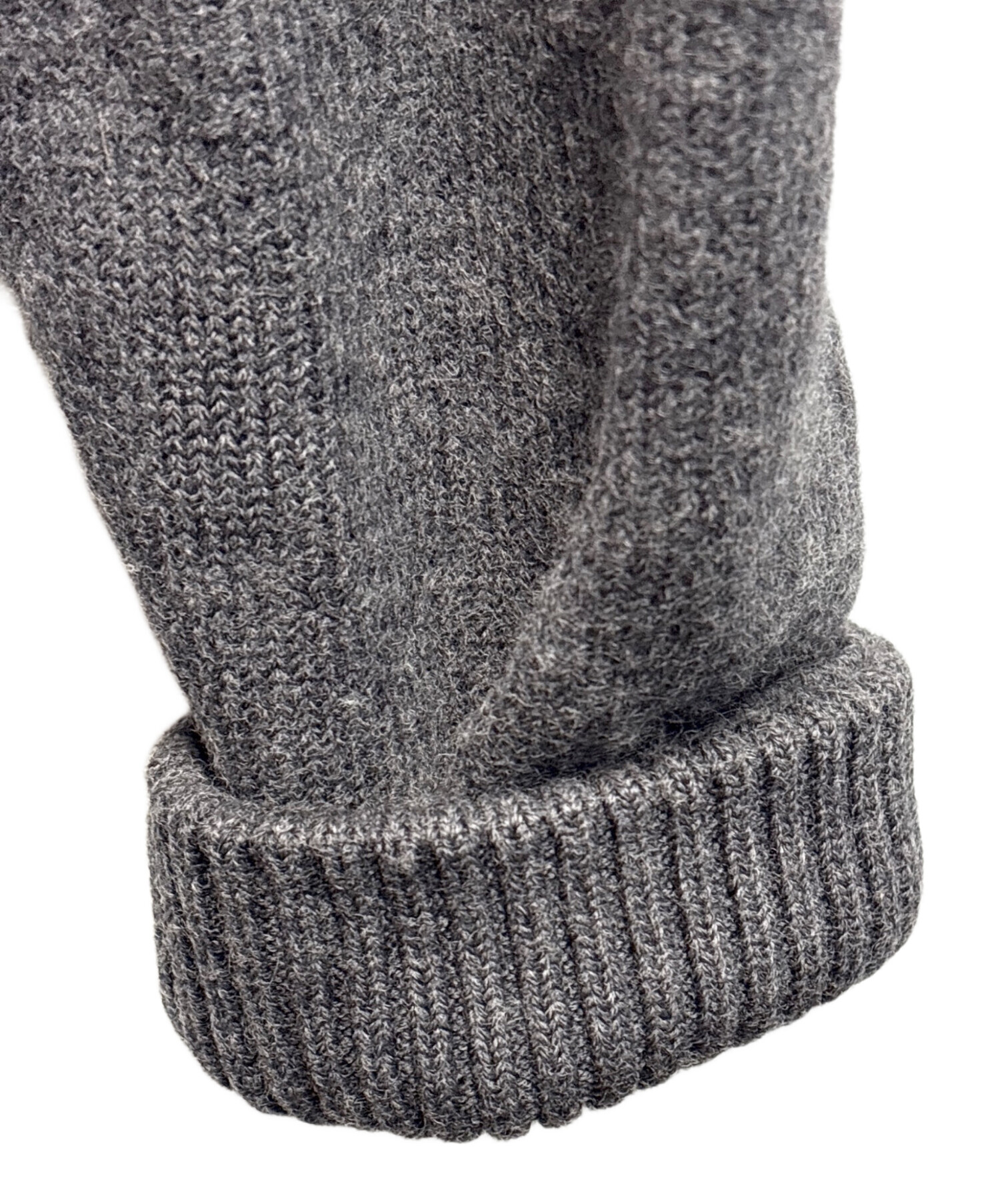 中古・古着通販】ami (アミ) ニットカーディガン グレー サイズ:L