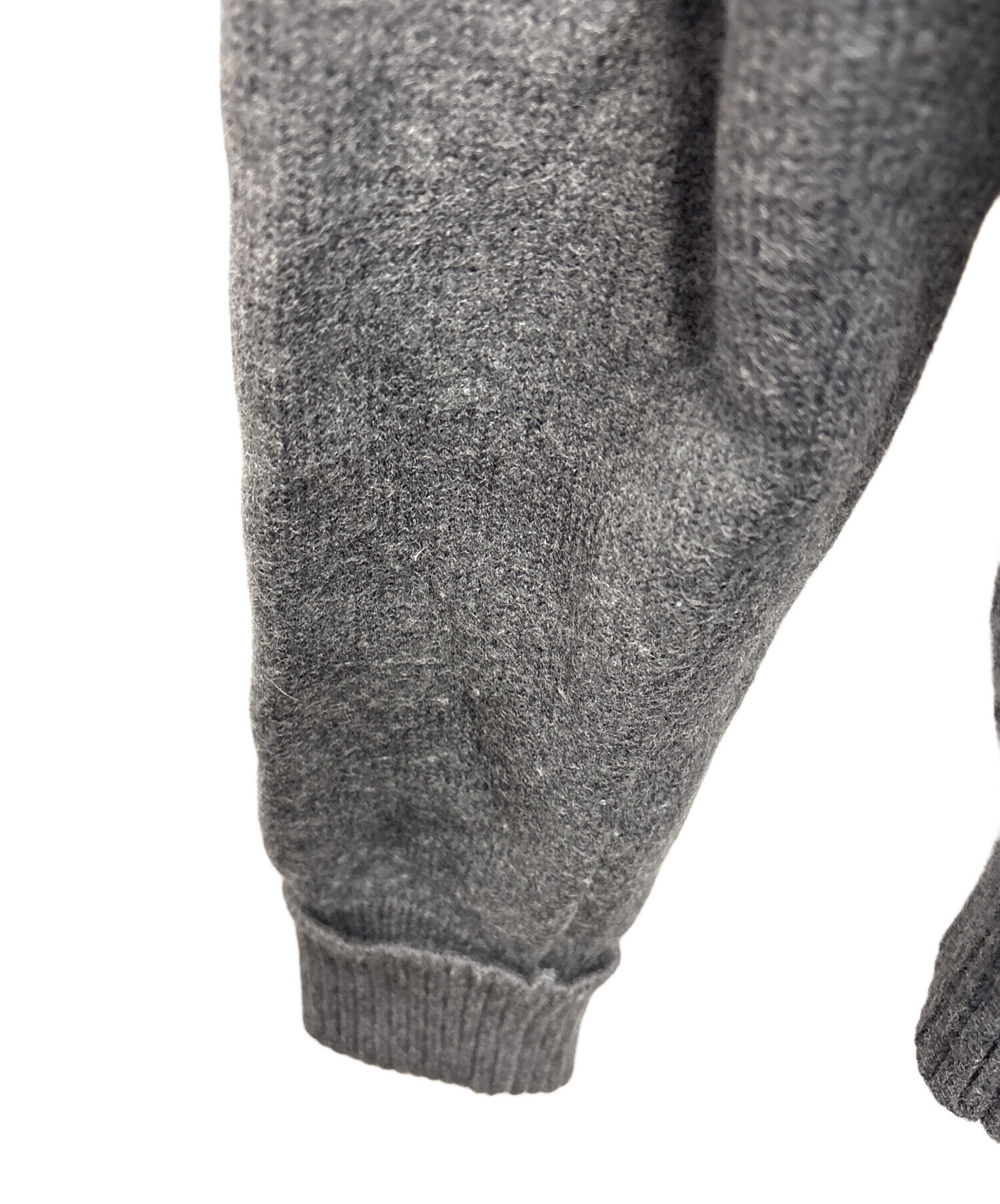 中古・古着通販】ami (アミ) ニットカーディガン グレー サイズ:L