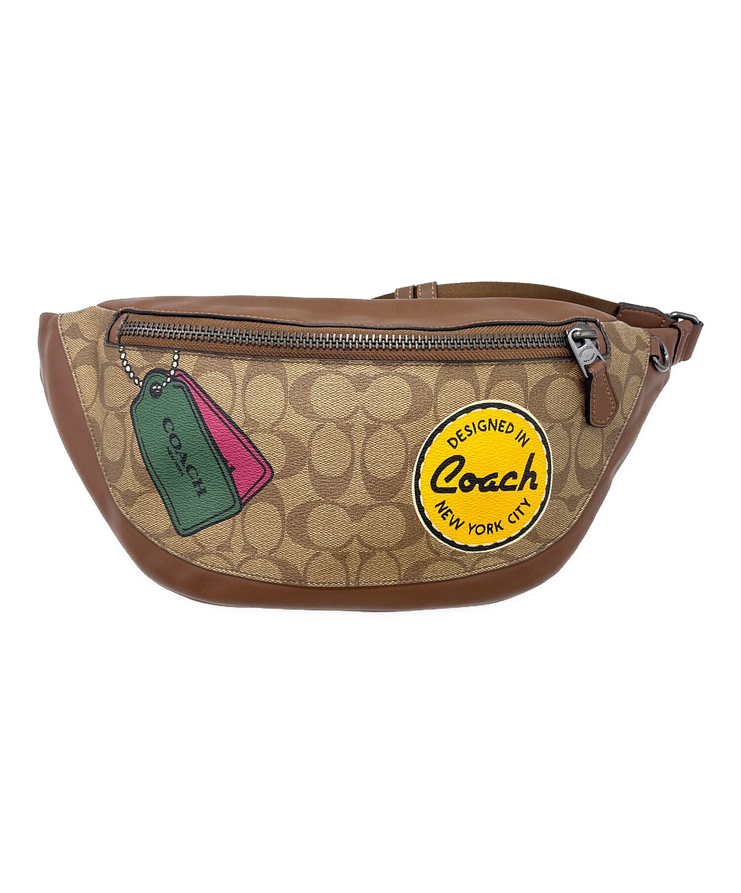 中古・古着通販】COACH (コーチ) ウエストバッグ ブラウン｜ブランド