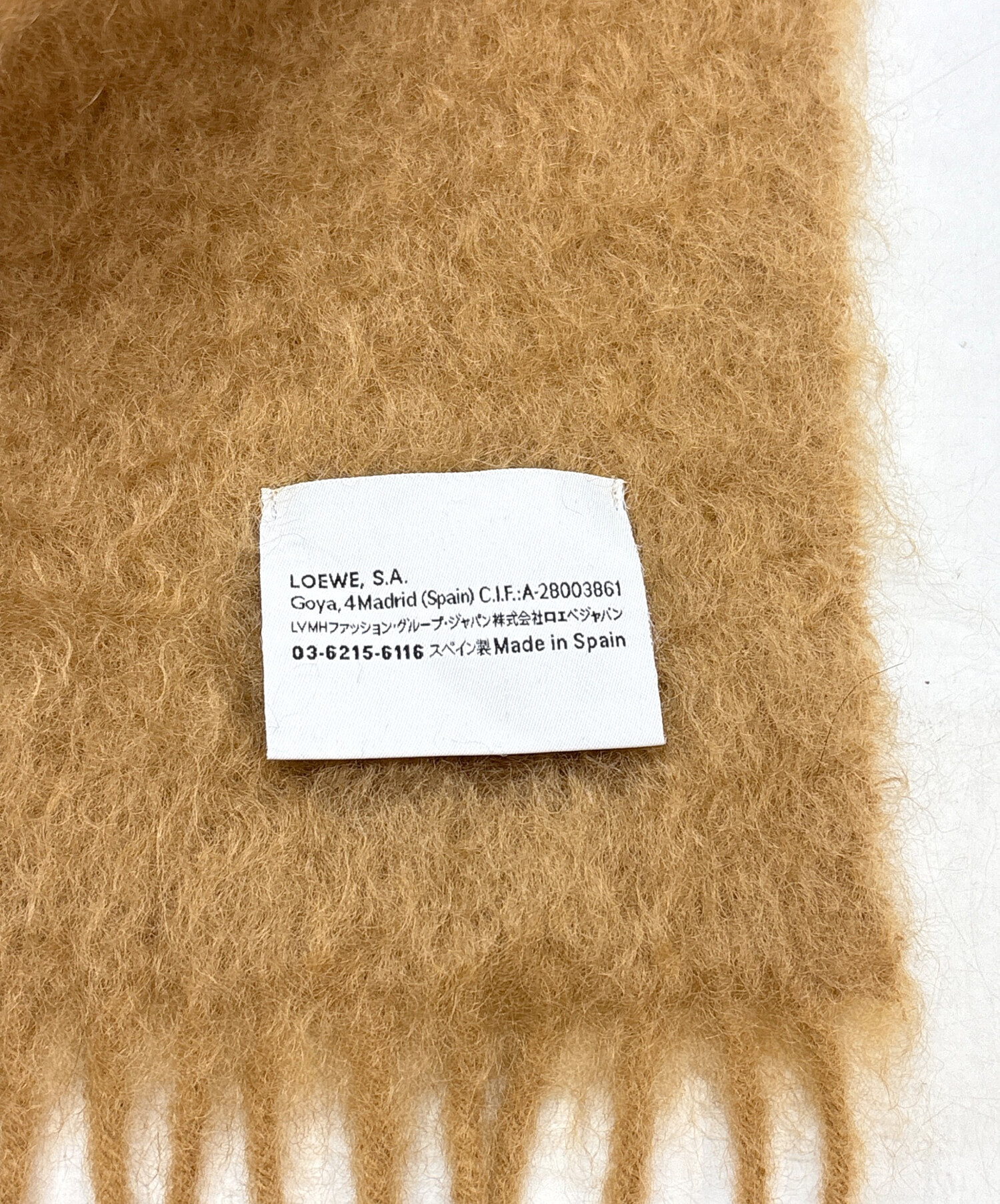 ロエベ LOEWE レディース マフラー/キャメル ライトブラウン系 ロエベ