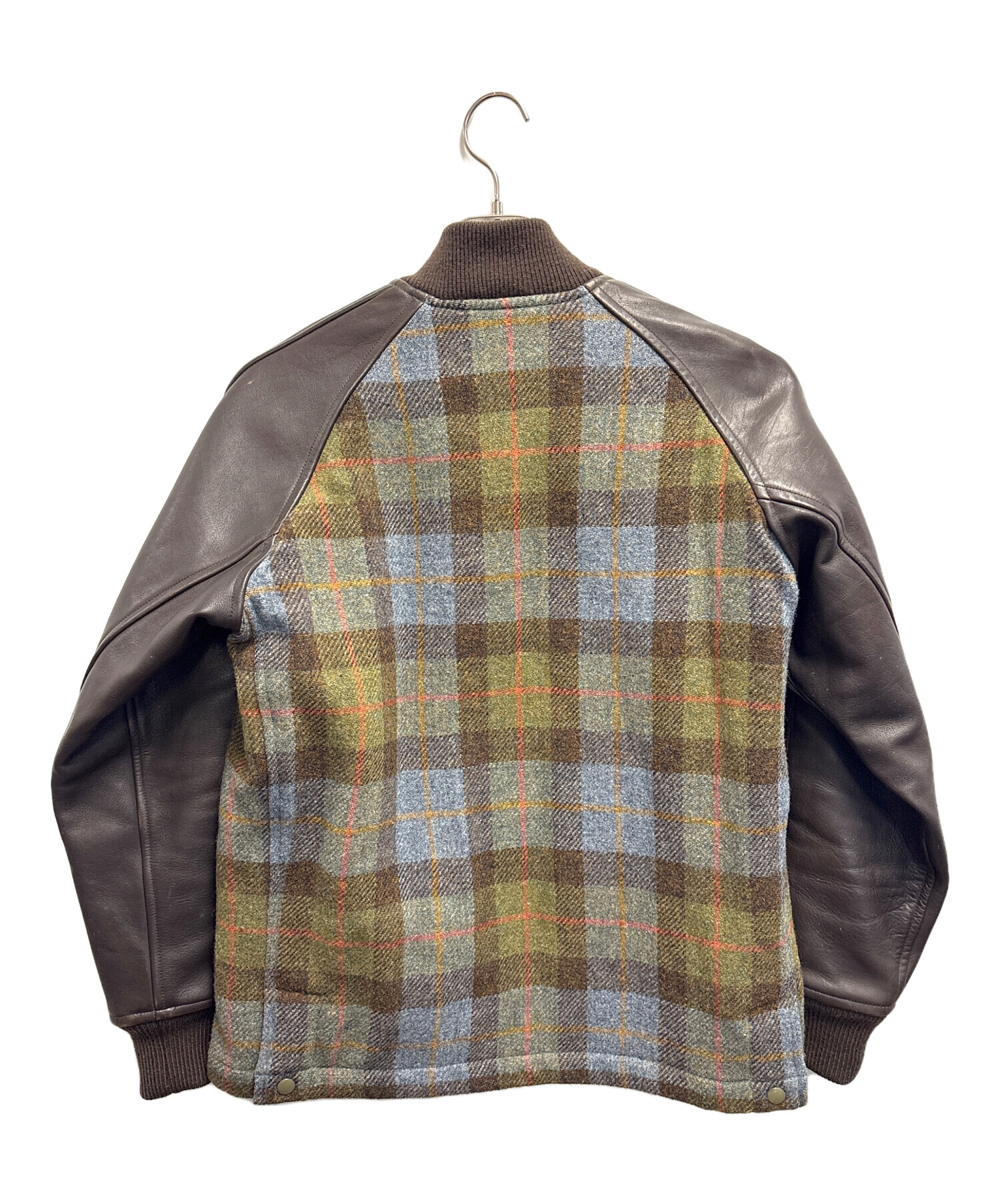 【美品】ポールスミス×ハリスツイード スタジャン 袖レザー M 中古・古着通販】PAUL SMITH (ポールスミス) Harris Tweed (ハリス