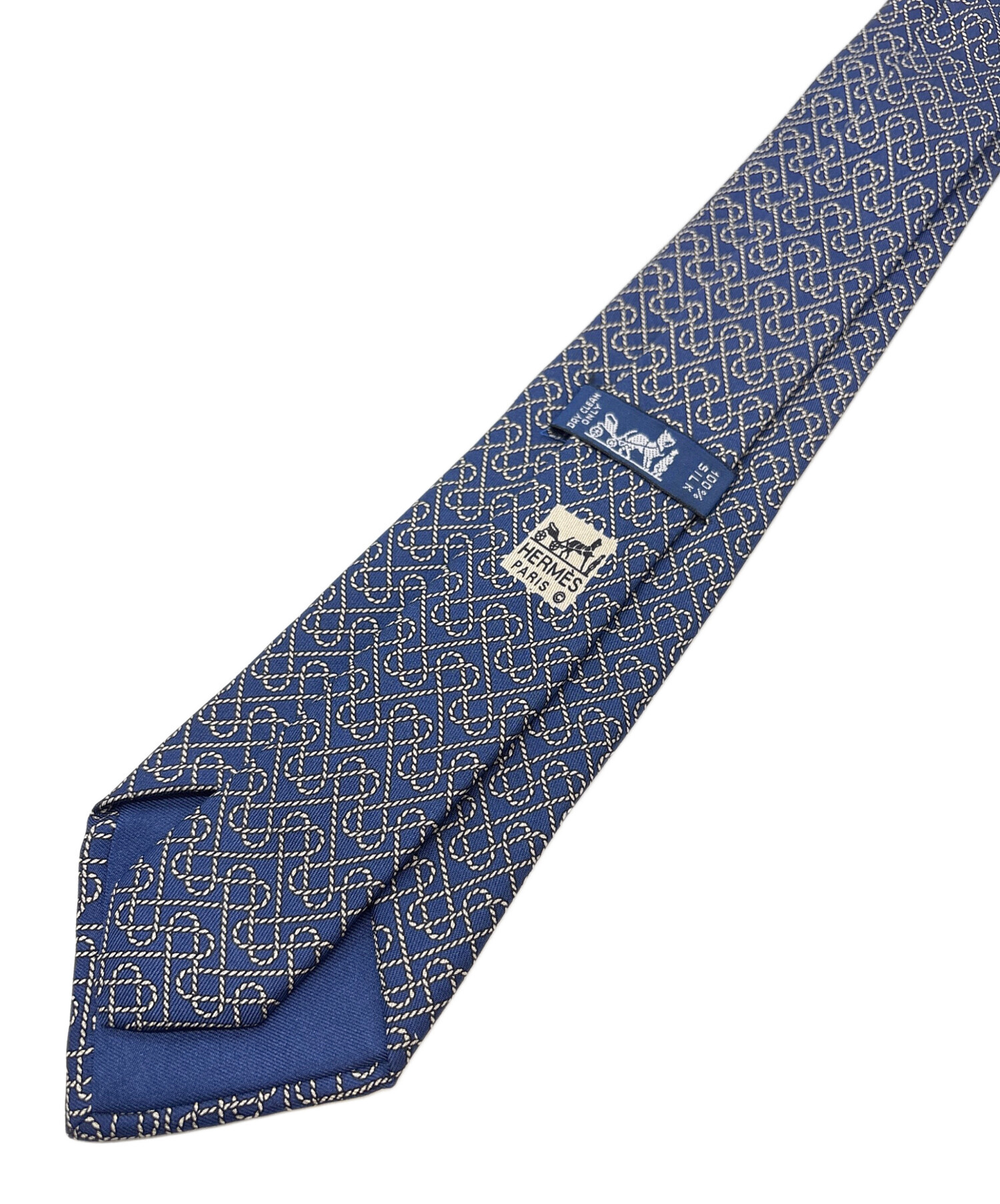 新品未使用 エルメス HERMES ネクタイ ネイビー 中古・古着通販】HERMES (エルメス) ネクタイ ネイビー サイズ