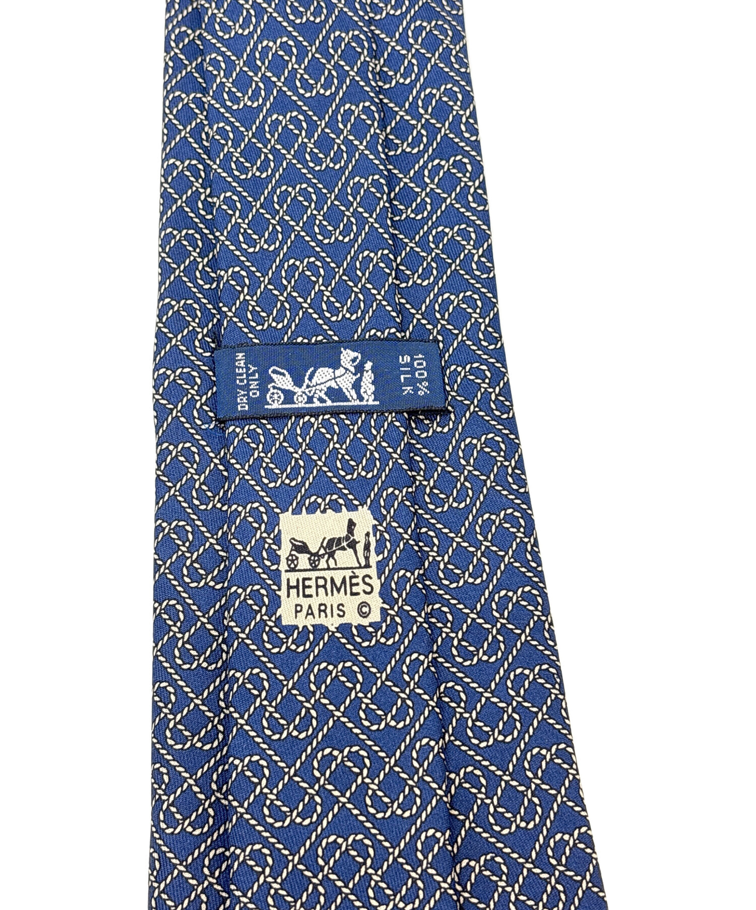 中古・古着通販】HERMES (エルメス) ネクタイ ネイビー サイズ  