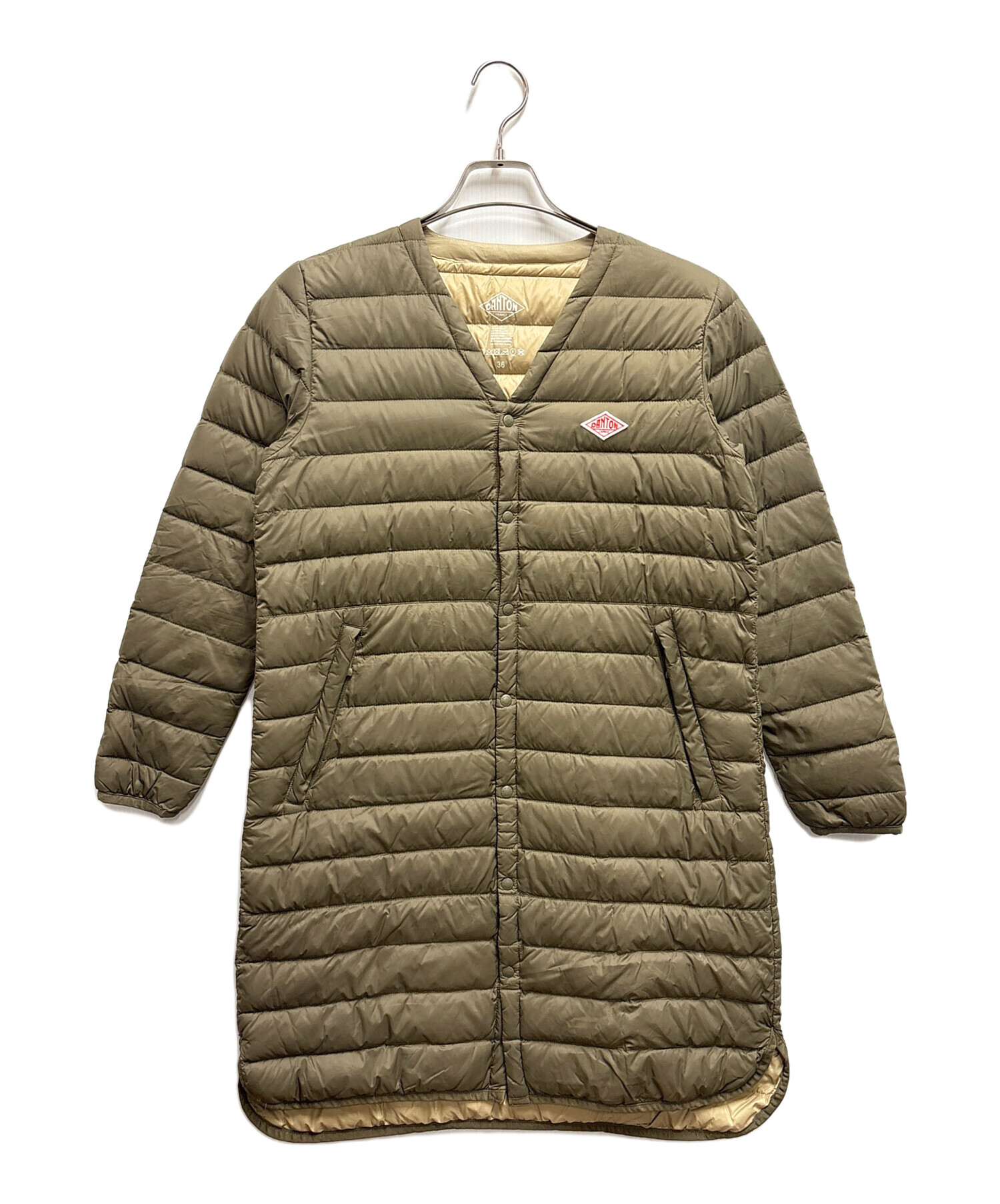 ダントン インナーダウン ロング 中古・古着通販】DANTON (ダントン) Vネックロングインナーダウン