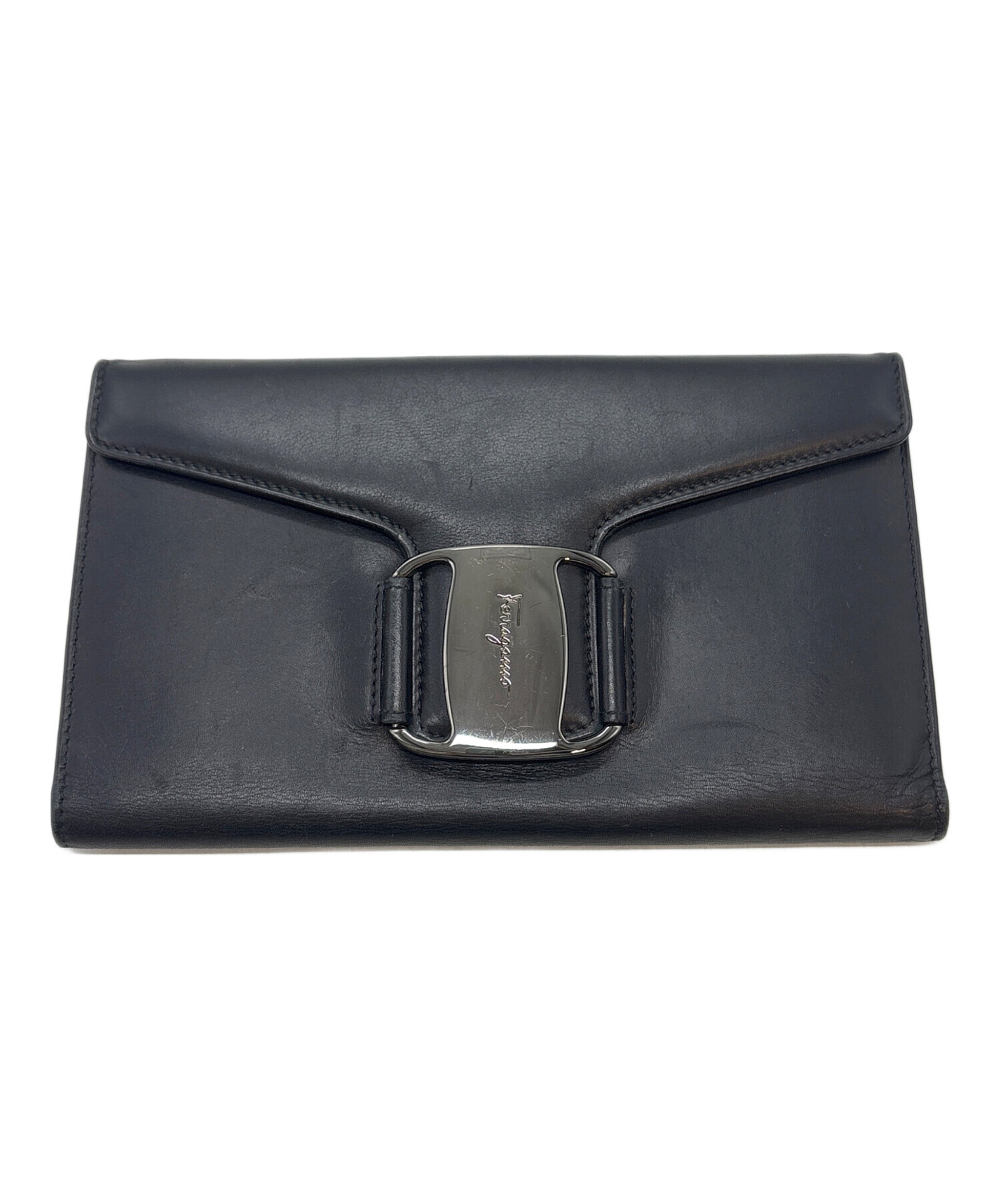 未使用Salvatore Ferragamo レザー長財布　ブラック　黒　箱付き 中古・古着通販】Salvatore Ferragamo (サルヴァトーレ フェラガモ) 長