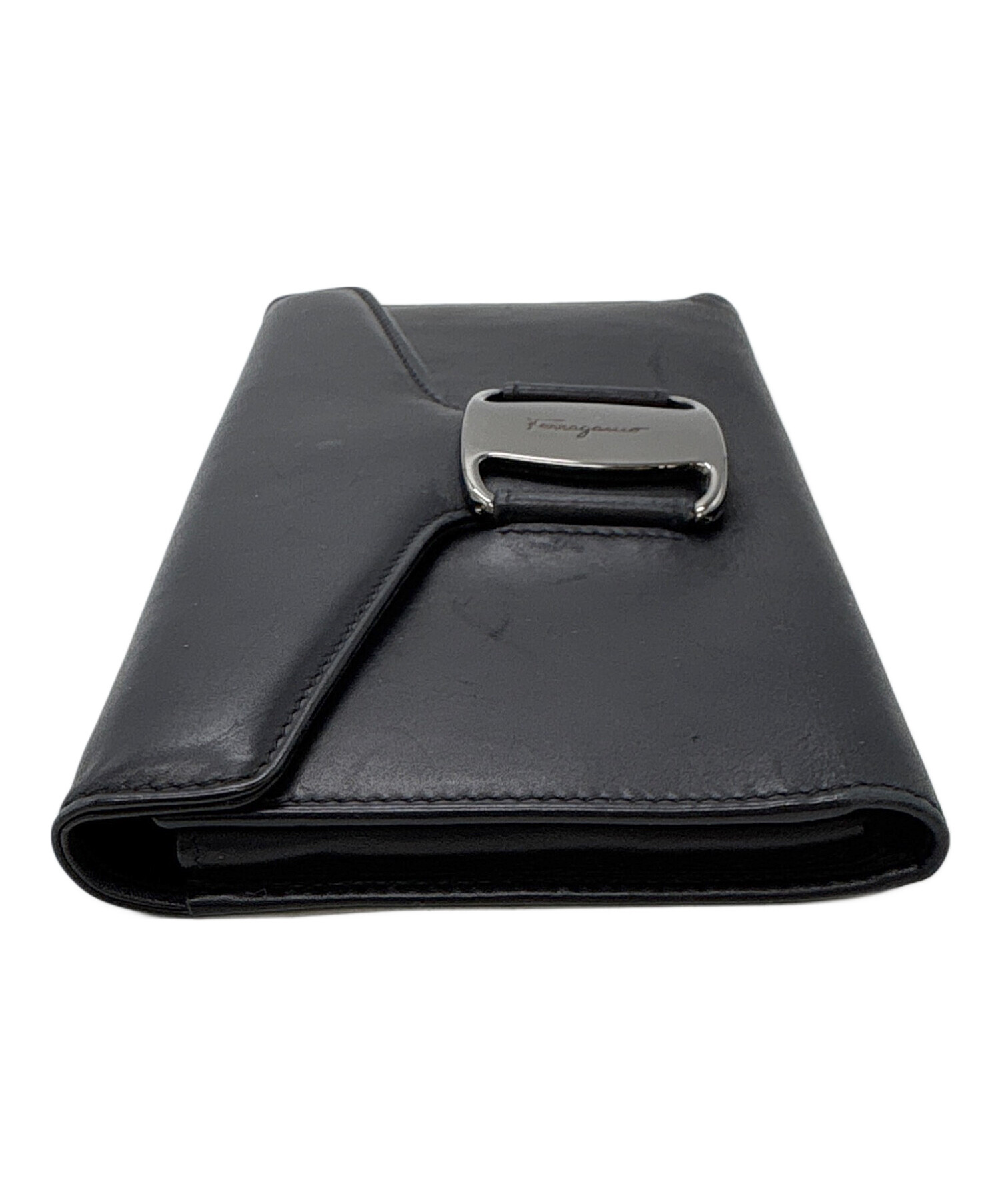 フェラガモ 財布 サルヴァトーレフェラガモ ブラック 中古・古着通販】Salvatore Ferragamo (サルヴァトーレ フェラガモ) 長