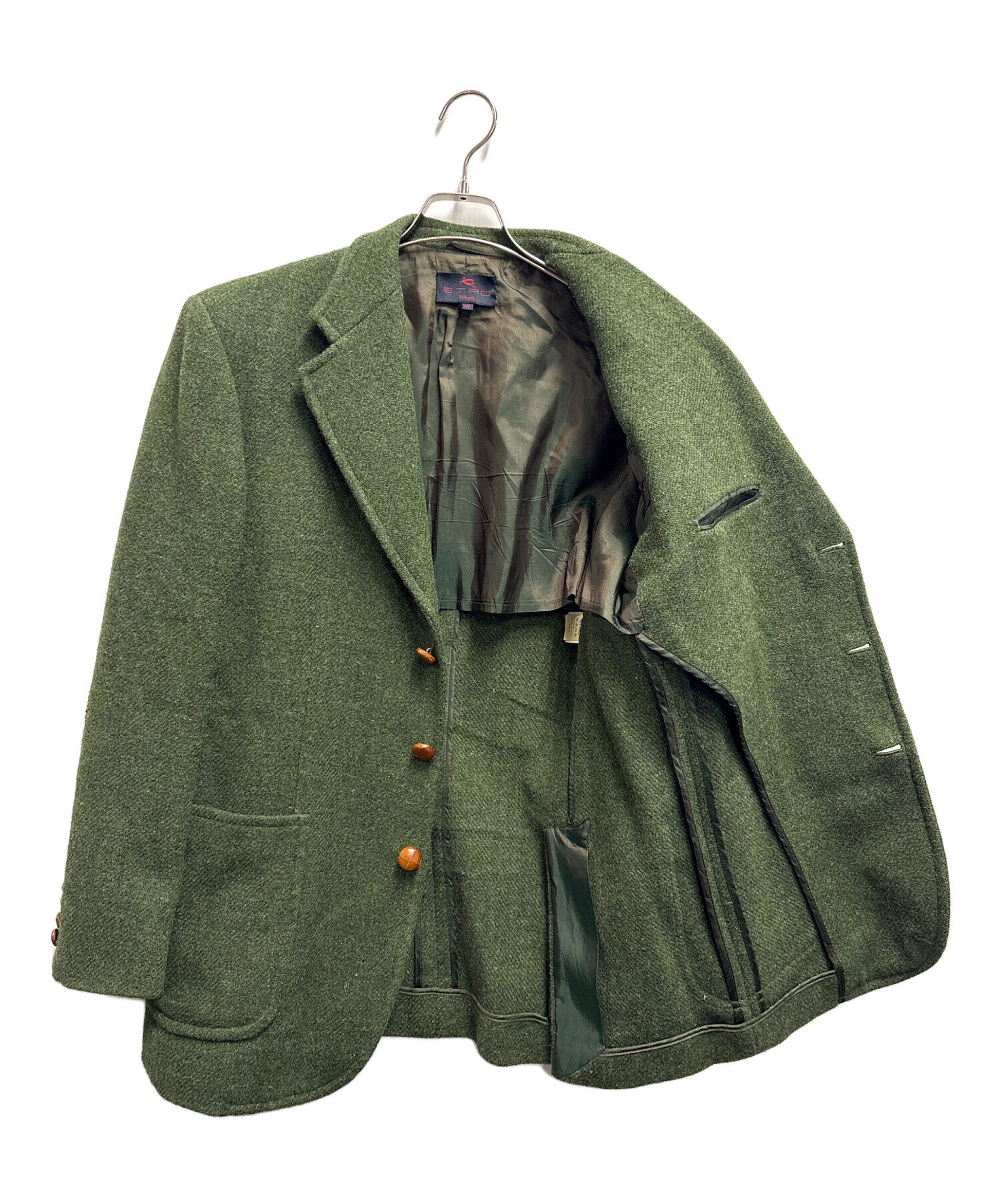中古・古着通販】ETRO (エトロ) テーラードジャケット グリーン サイズ  