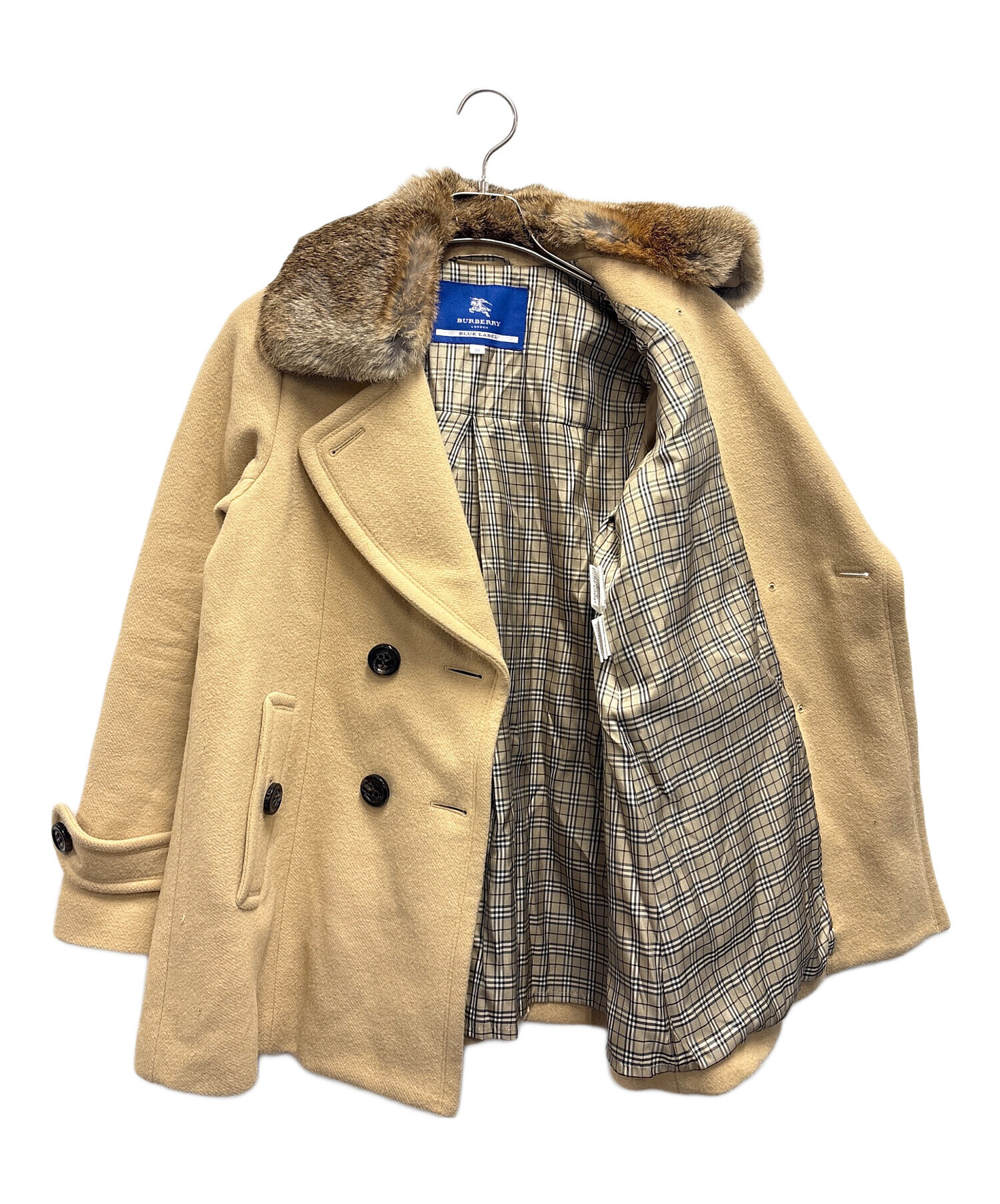 中古・古着通販】BURBERRY (バーバリー) アンゴラ混ダブルコート