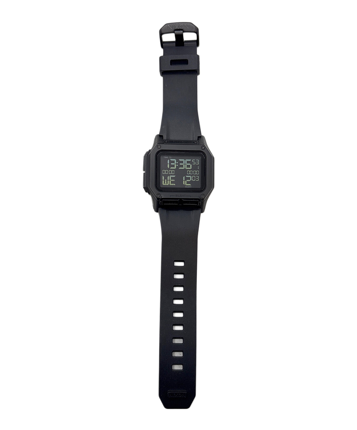 NIXON デジタル腕時計 ホワイト/ブラック 中古・古着通販】NIXON 