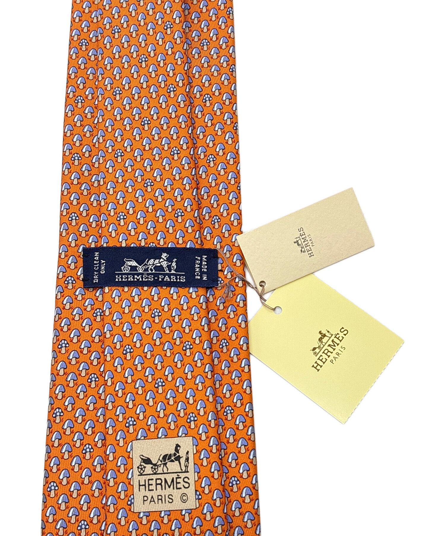 中古・古着通販】HERMES (エルメス) ネクタイ オレンジ サイズ