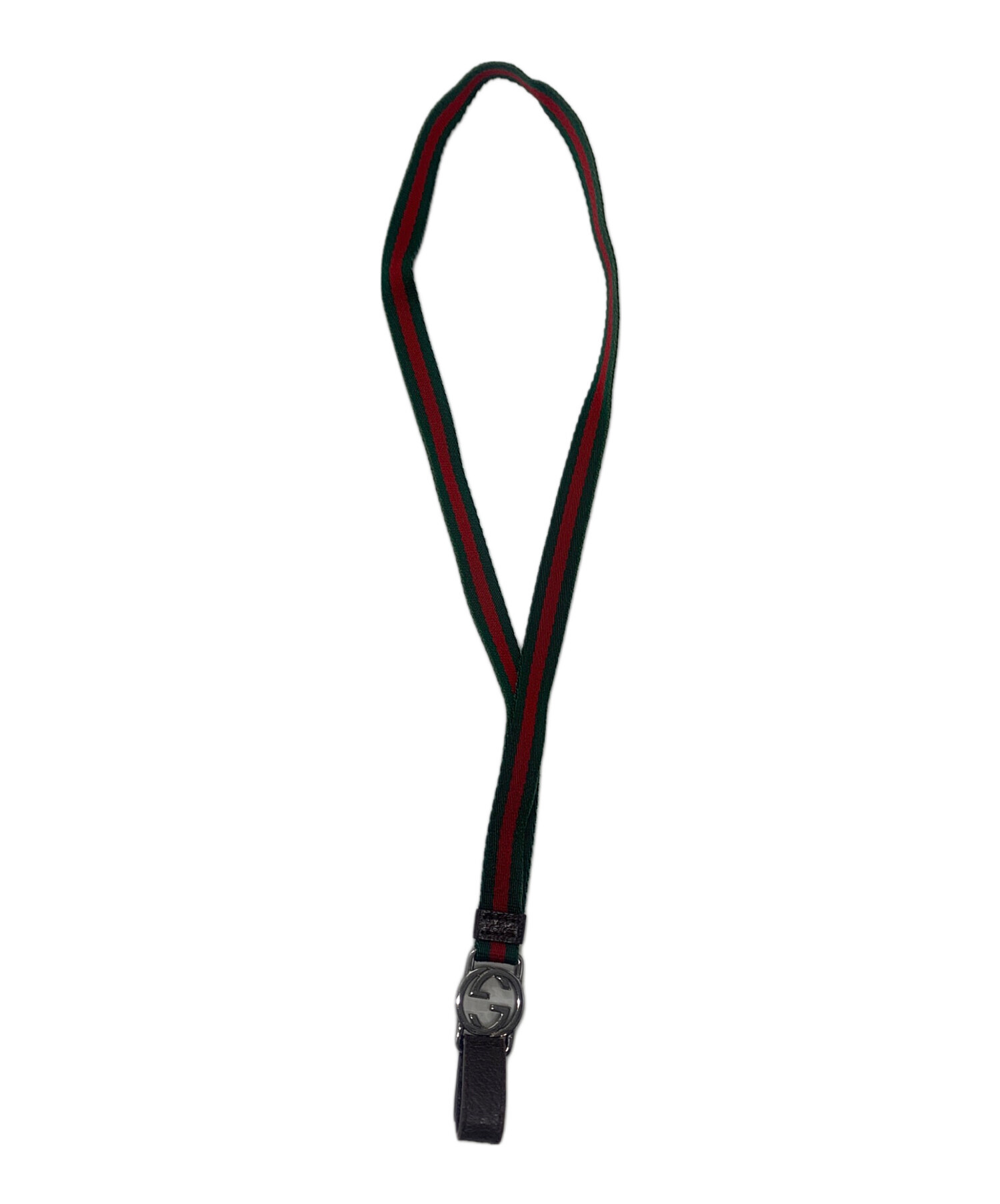 中古・古着通販】GUCCI (グッチ) ネックストラップ グリーン×レッド