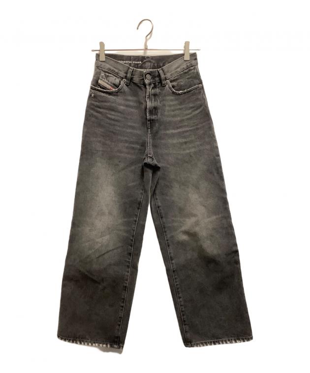 【人気】DIESEL ワイドデニム ダメージ グレー W25 A03627 中古・古着通販】DIESEL (ディーゼル) ワイドデニムパンツ グレー