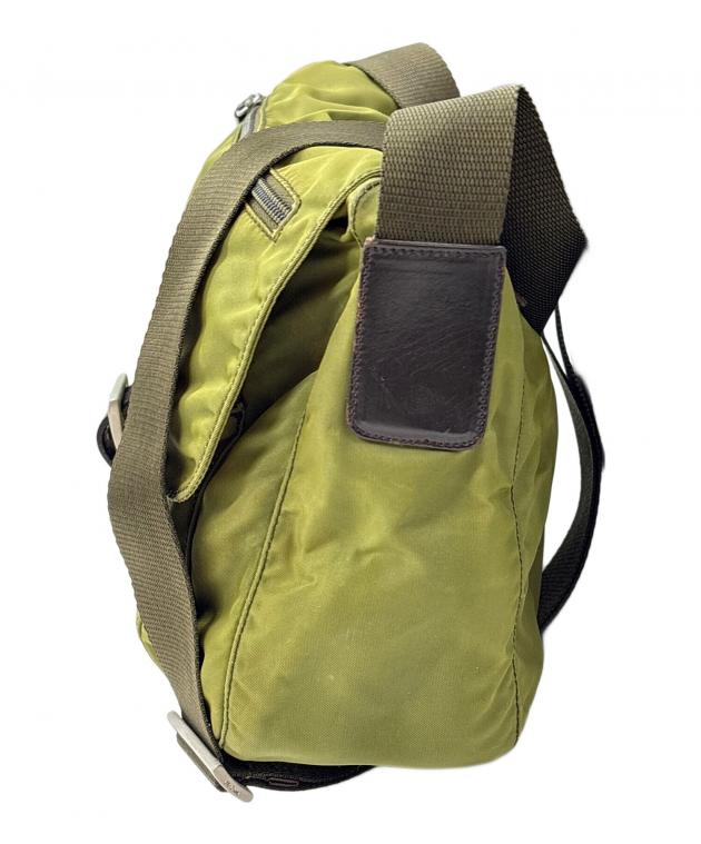 中古・古着通販】PRADA (プラダ) ナイロンショルダーバッグ グリーン