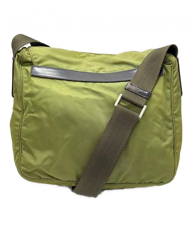中古・古着通販】PRADA (プラダ) ナイロンショルダーバッグ グリーン