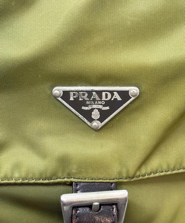 中古・古着通販】PRADA (プラダ) ナイロンショルダーバッグ グリーン