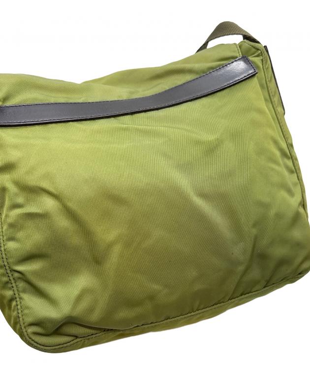 中古・古着通販】PRADA (プラダ) ナイロンショルダーバッグ グリーン