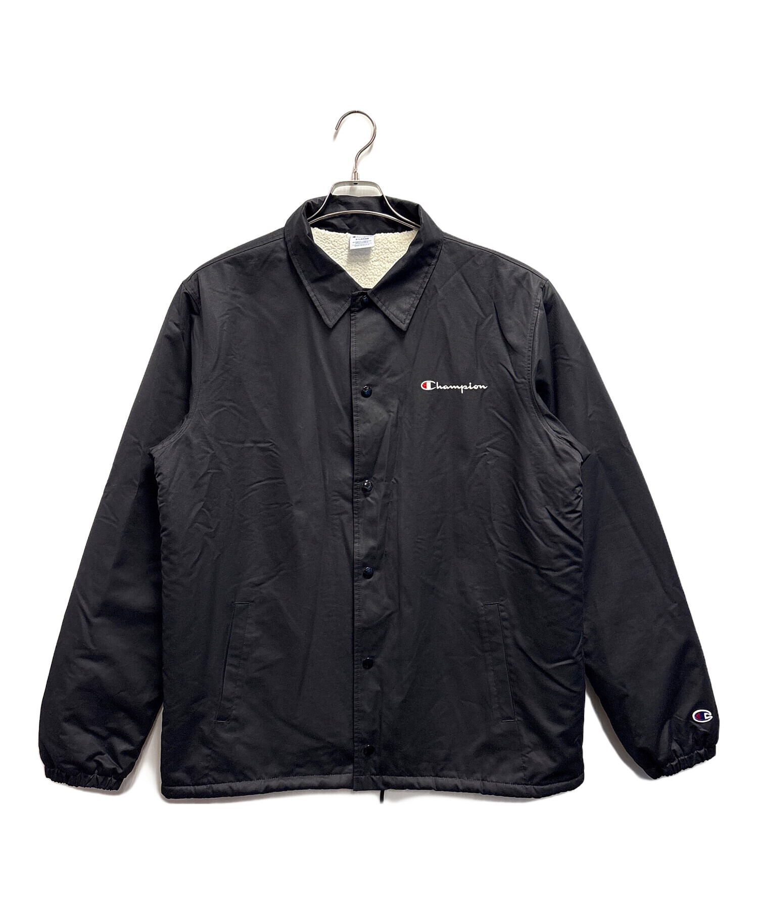 中古・古着通販】Champion (チャンピオン) コーチジャケット ブラック 中古・古着通販】Champion (チャンピオン) コーチジャケット ブラック