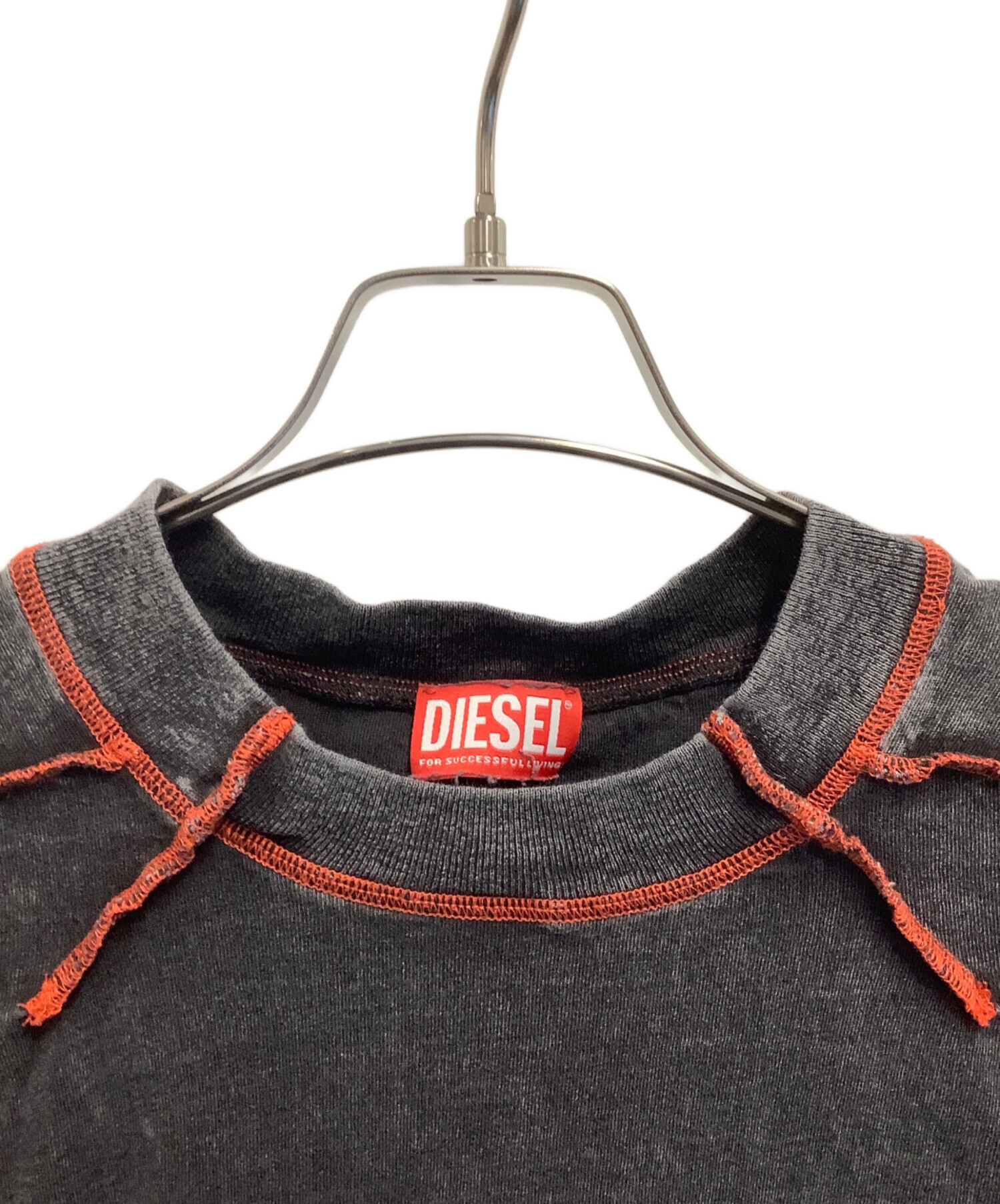 中古・古着通販】DIESEL (ディーゼル) 長袖カットソー グレー サイズ:M 