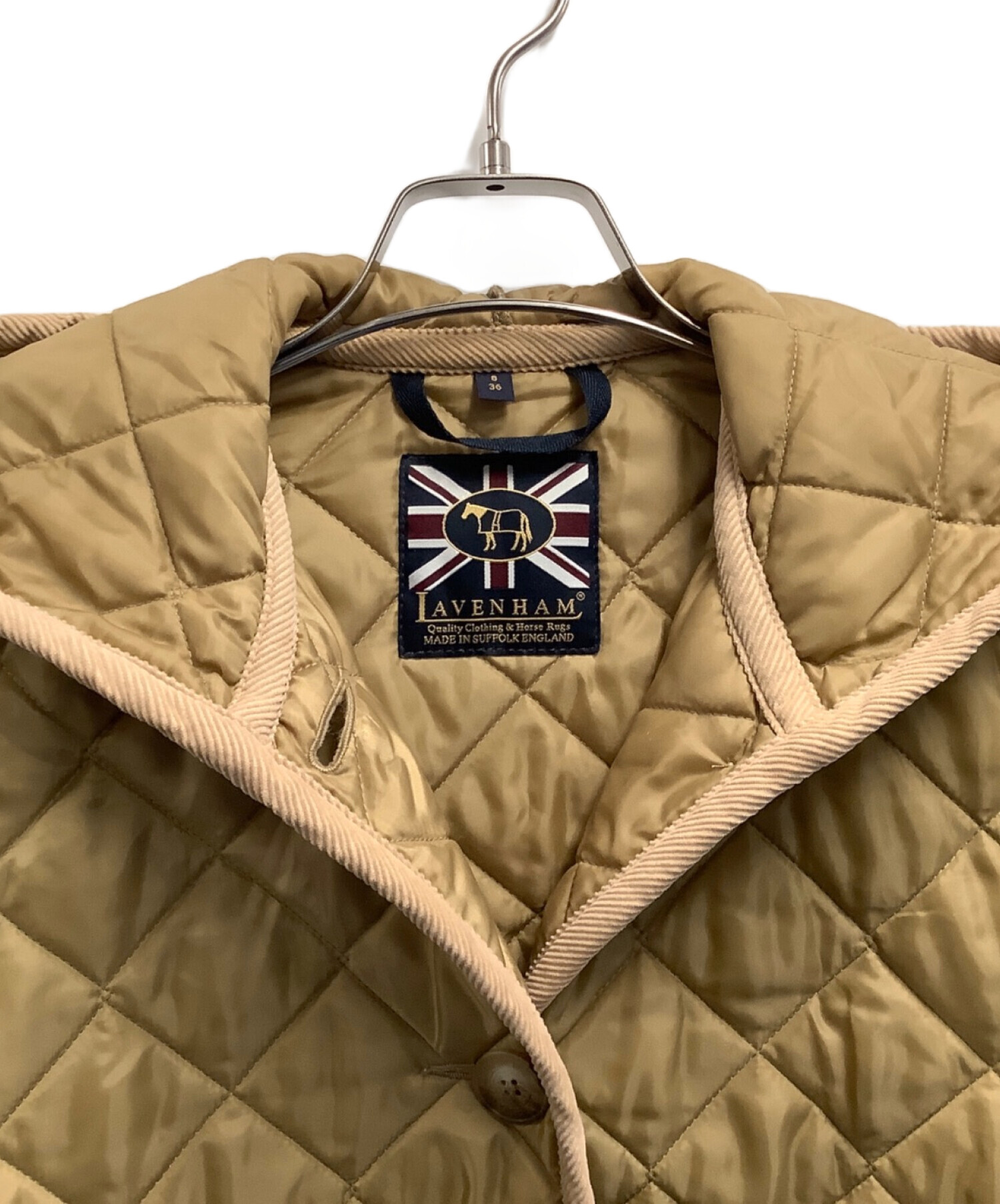 中古・古着通販】LAVENHAM (ラベンハム) キルティングコート ベージュ 