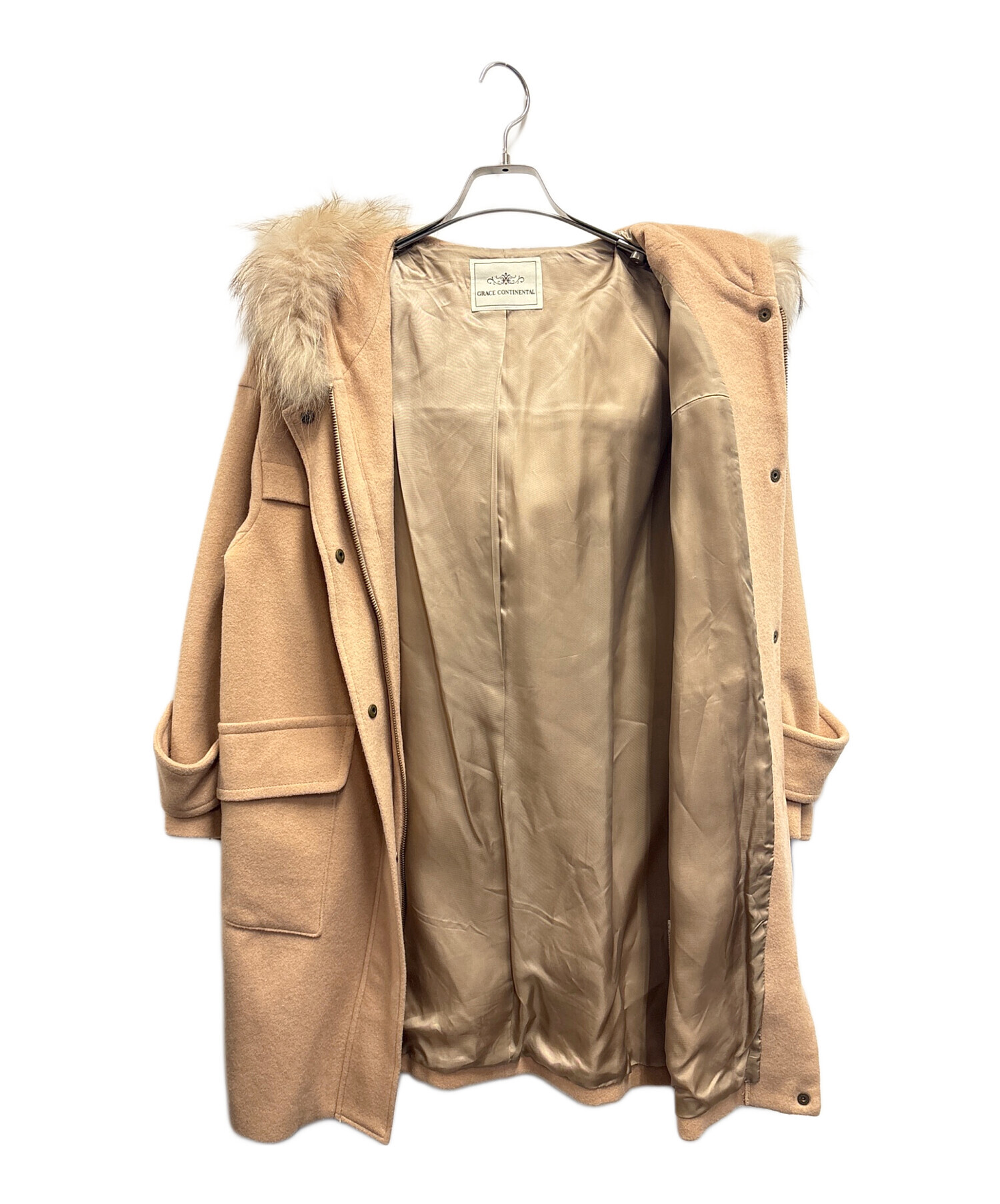 美品　グレースコンチネンタル★フーデッドカットコート 中古・古着通販】GRACE CONTINENTAL (（グレースコンチネンタル