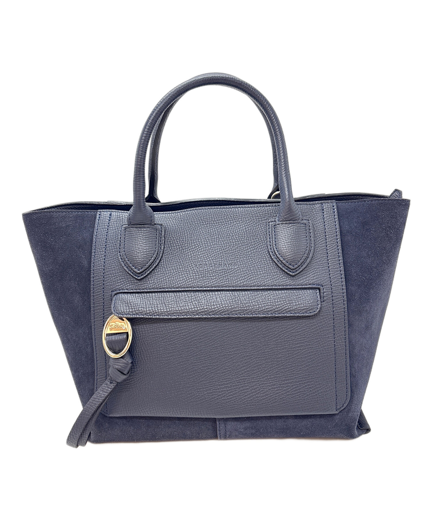 ロンシャン ハンドバッグ ネイビー - 中古・古着通販LONGCHAMP 