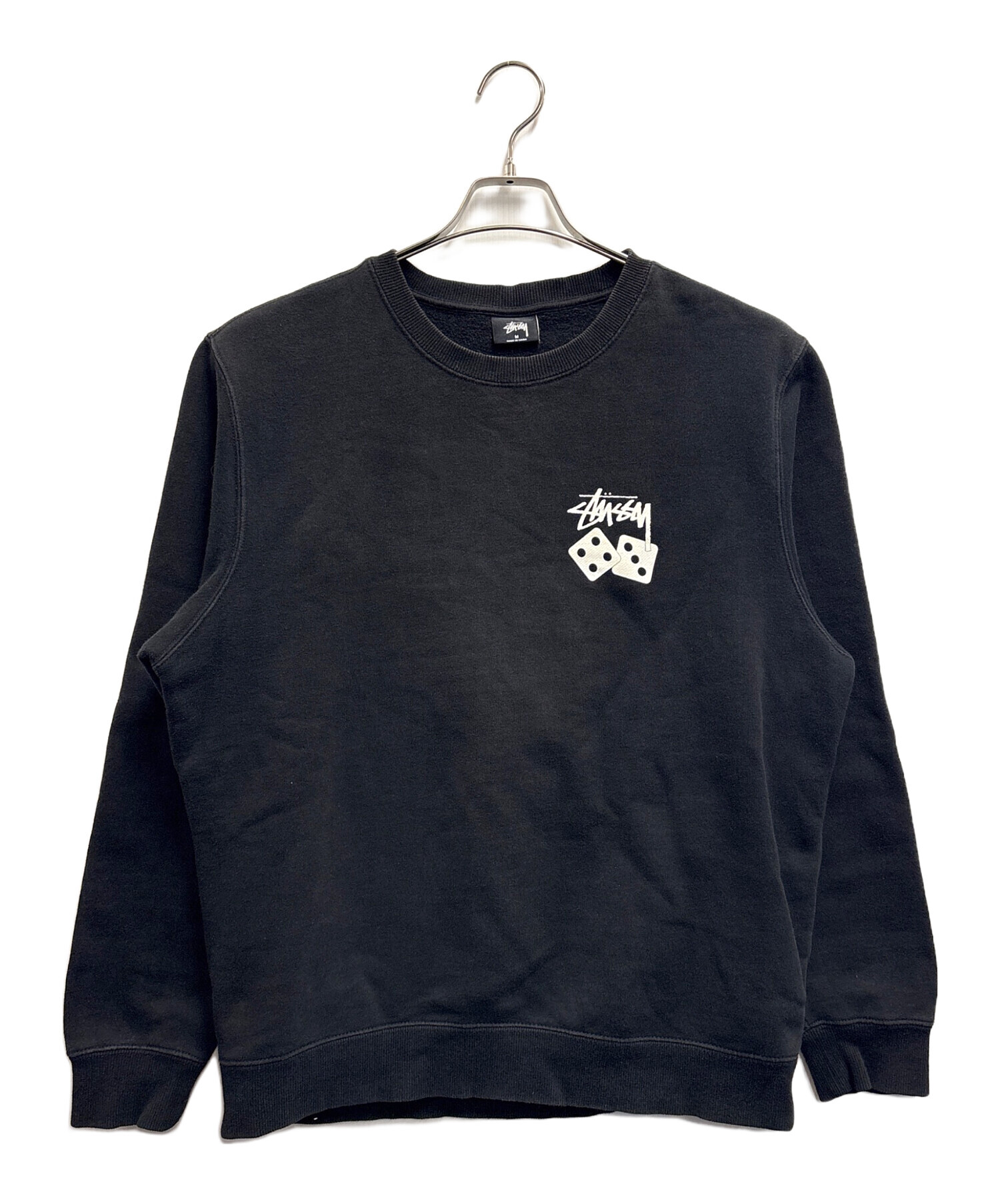 中古・古着通販】stussy (ステューシー) ロゴスウェット ブラック