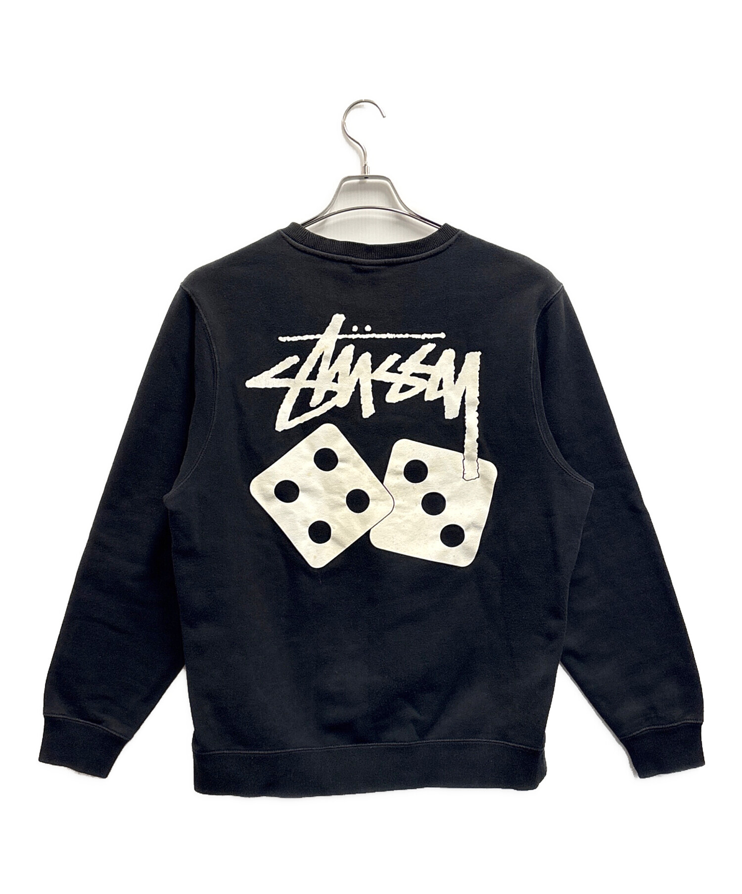中古・古着通販】stussy (ステューシー) ロゴスウェット ブラック