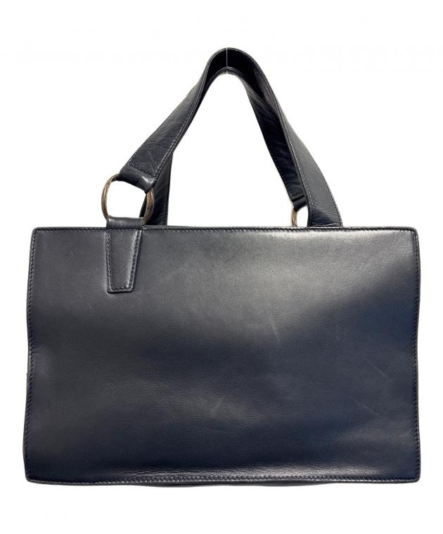 中古・古着通販】LOEWE (ロエベ) レザーハンドバッグ ブラック