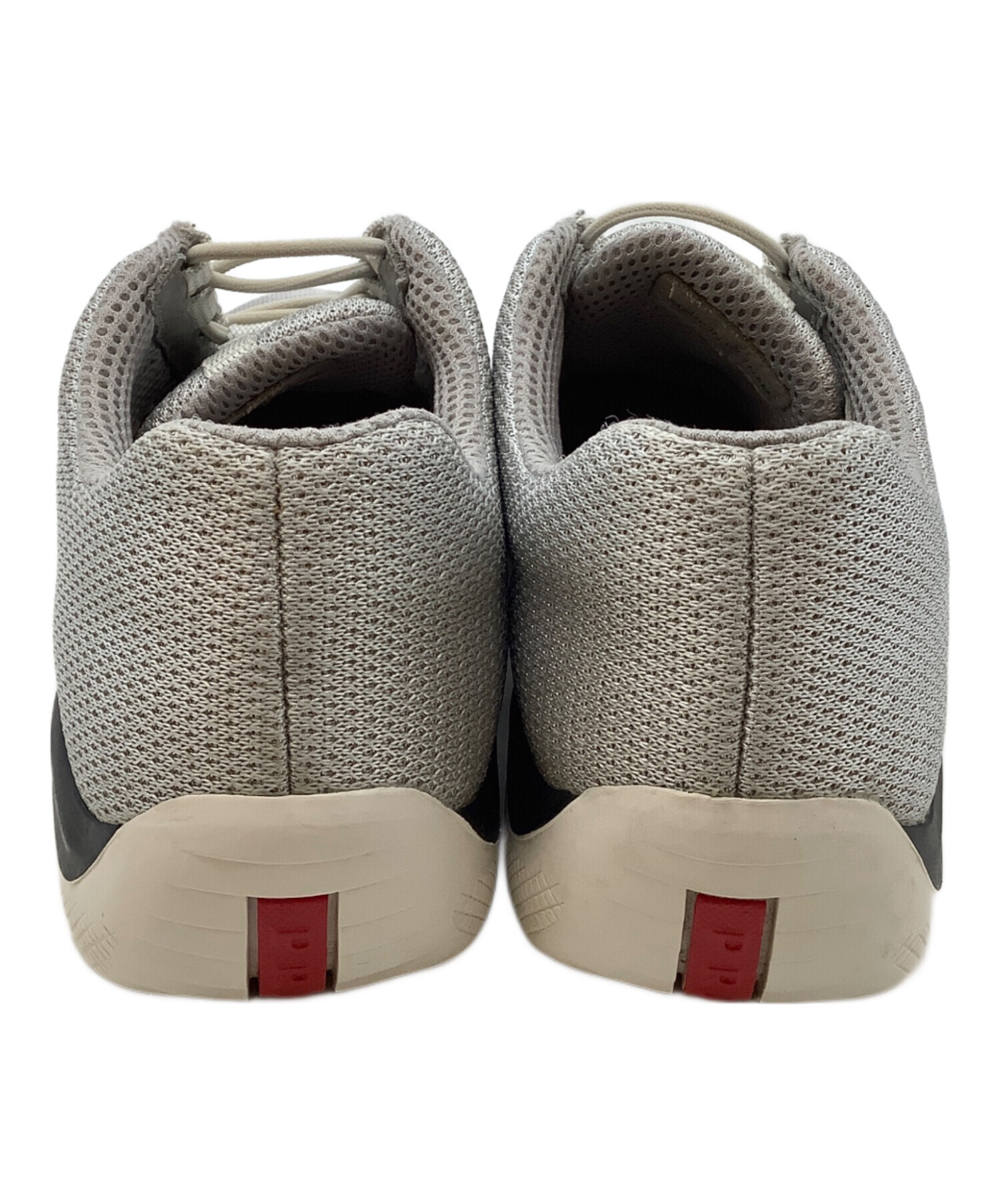 中古・古着通販】PRADA (プラダ) メッシュスニーカー グレー サイズ:37