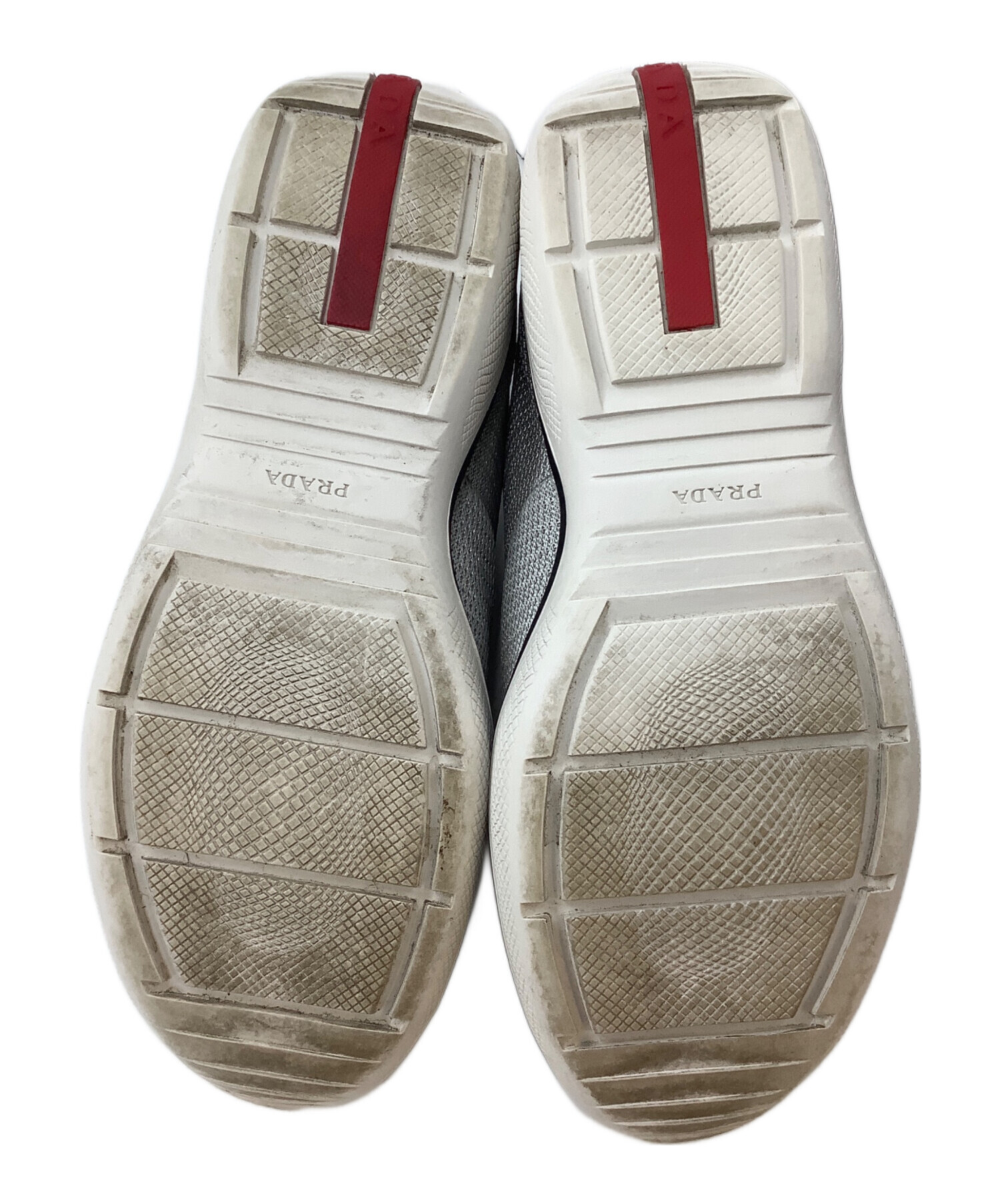 中古・古着通販】PRADA (プラダ) メッシュスニーカー グレー サイズ:37