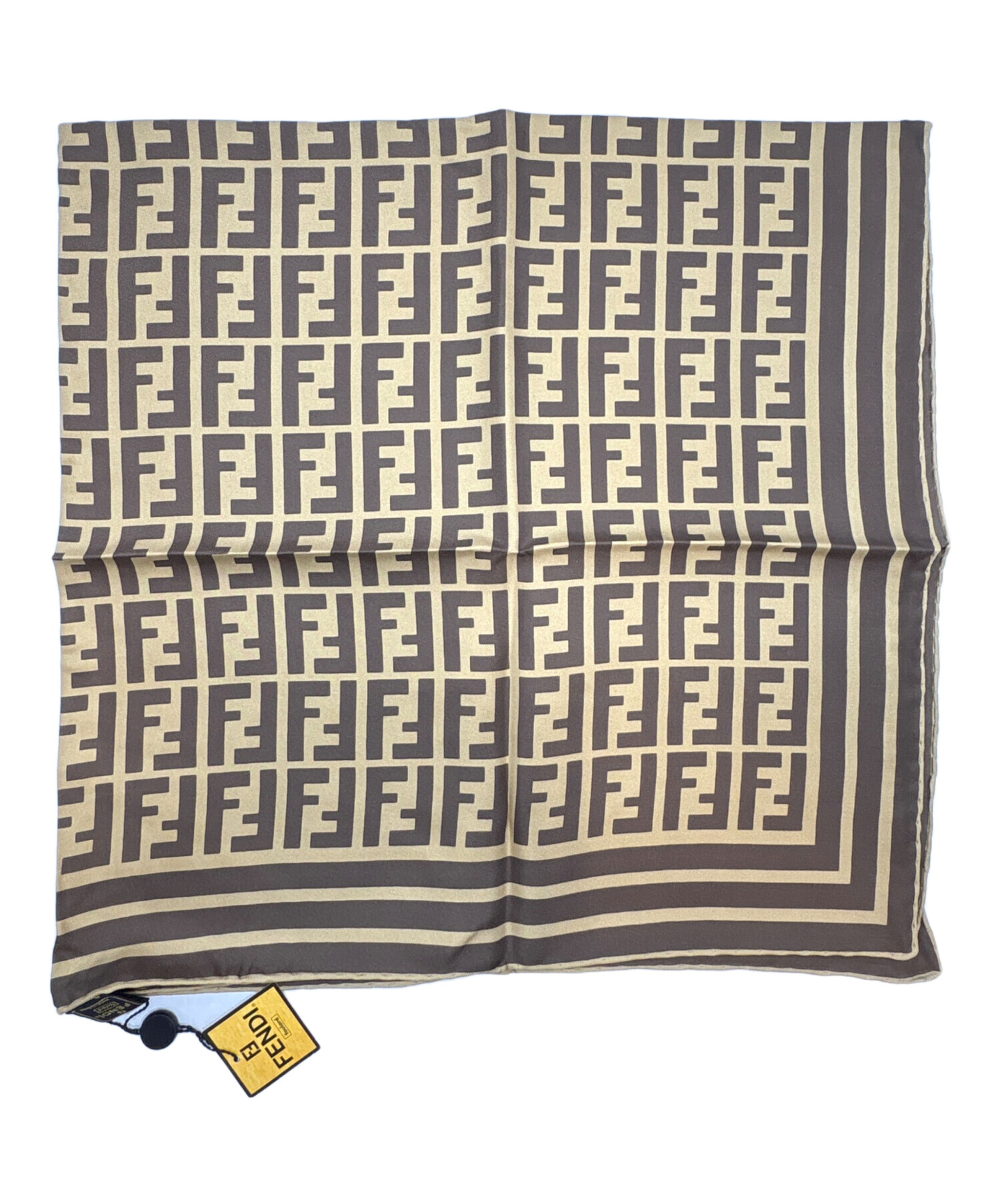 中古・古着通販】FENDI (フェンディ) シルクスカーフ ブラウン