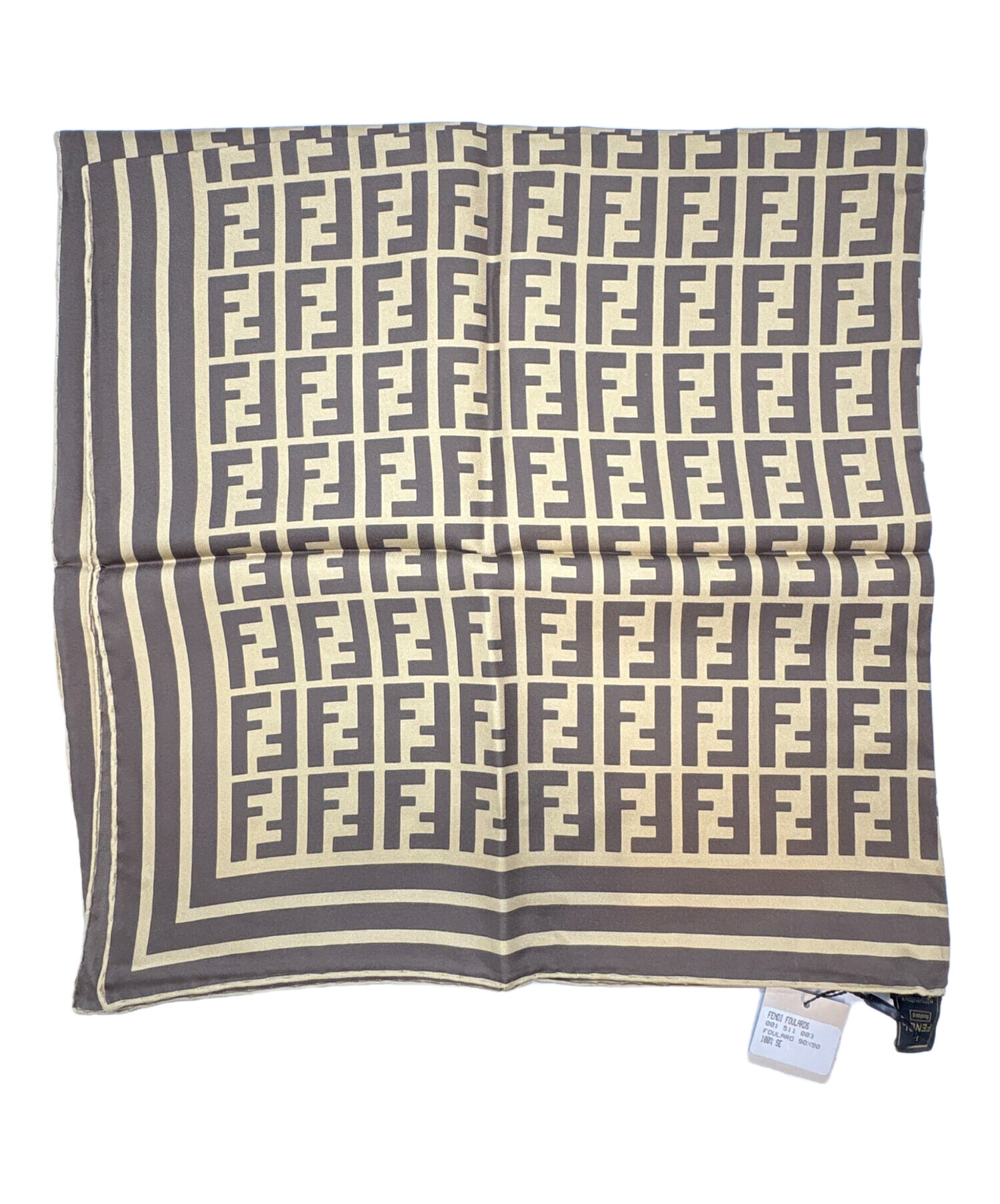 中古・古着通販】FENDI (フェンディ) シルクスカーフ ブラウン