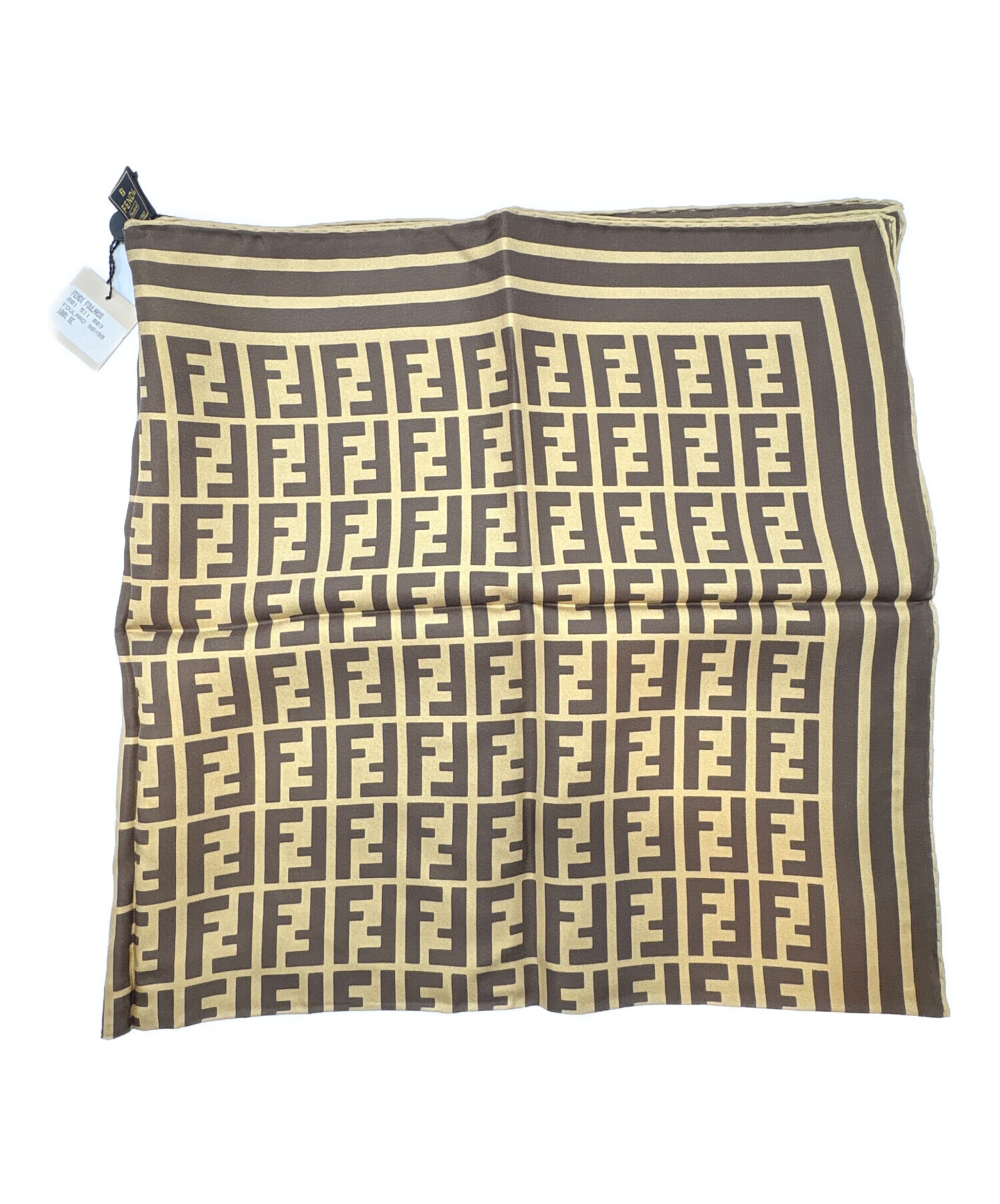 中古・古着通販】FENDI (フェンディ) シルクスカーフ ブラウン