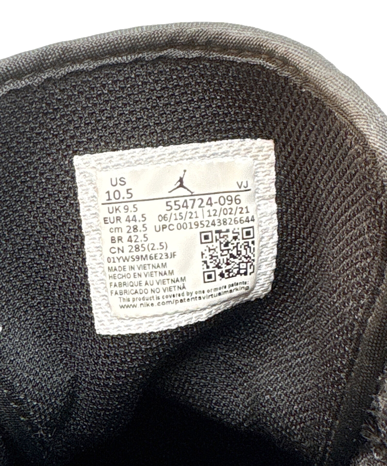 中古・古着通販】NIKE (ナイキ) ハイカットスニーカー ブラック×グレー 