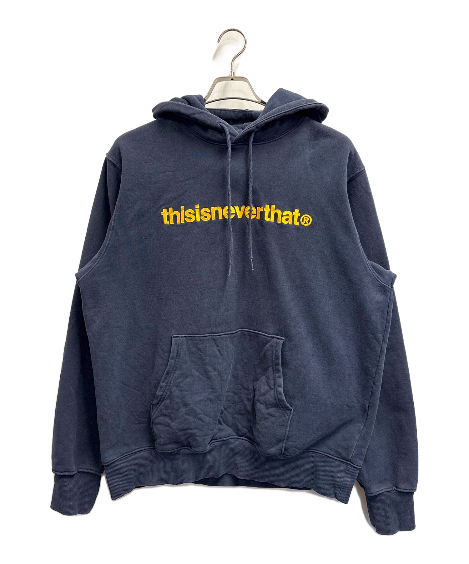 ☆美品☆thisisneverthat/ロゴパーカー/ネイビー/黄文字/XL 人気thisisneverthat ネバザ ロゴパーカー M ネイビー｜Yahoo!フリマ