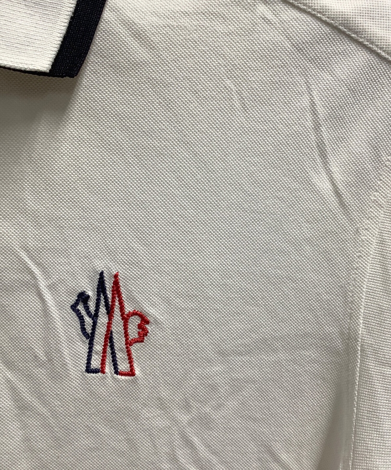中古・古着通販】MONCLER (モンクレール) ポロシャツ ホワイト サイズ