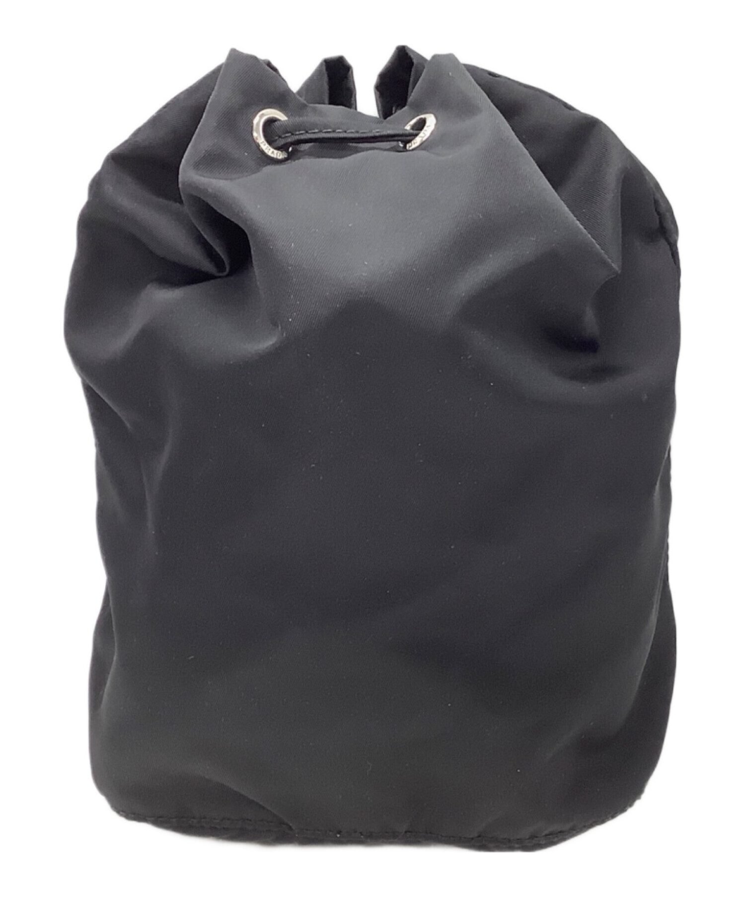中古・古着通販】PRADA (プラダ) ナイロン巾着ポーチ ブラック