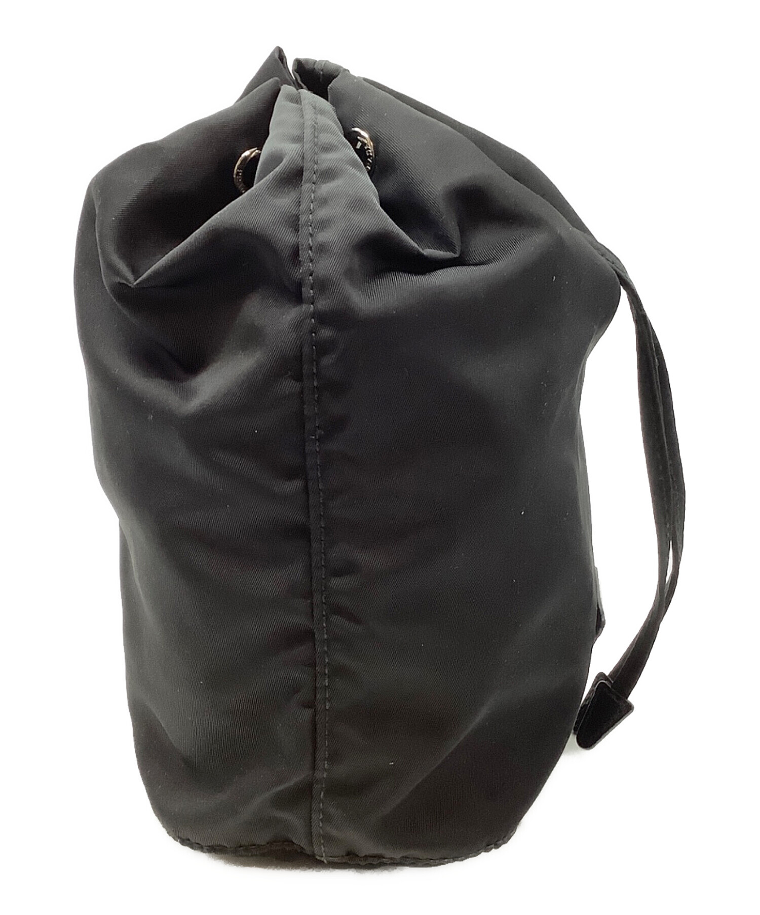 中古・古着通販】PRADA (プラダ) ナイロン巾着ポーチ ブラック